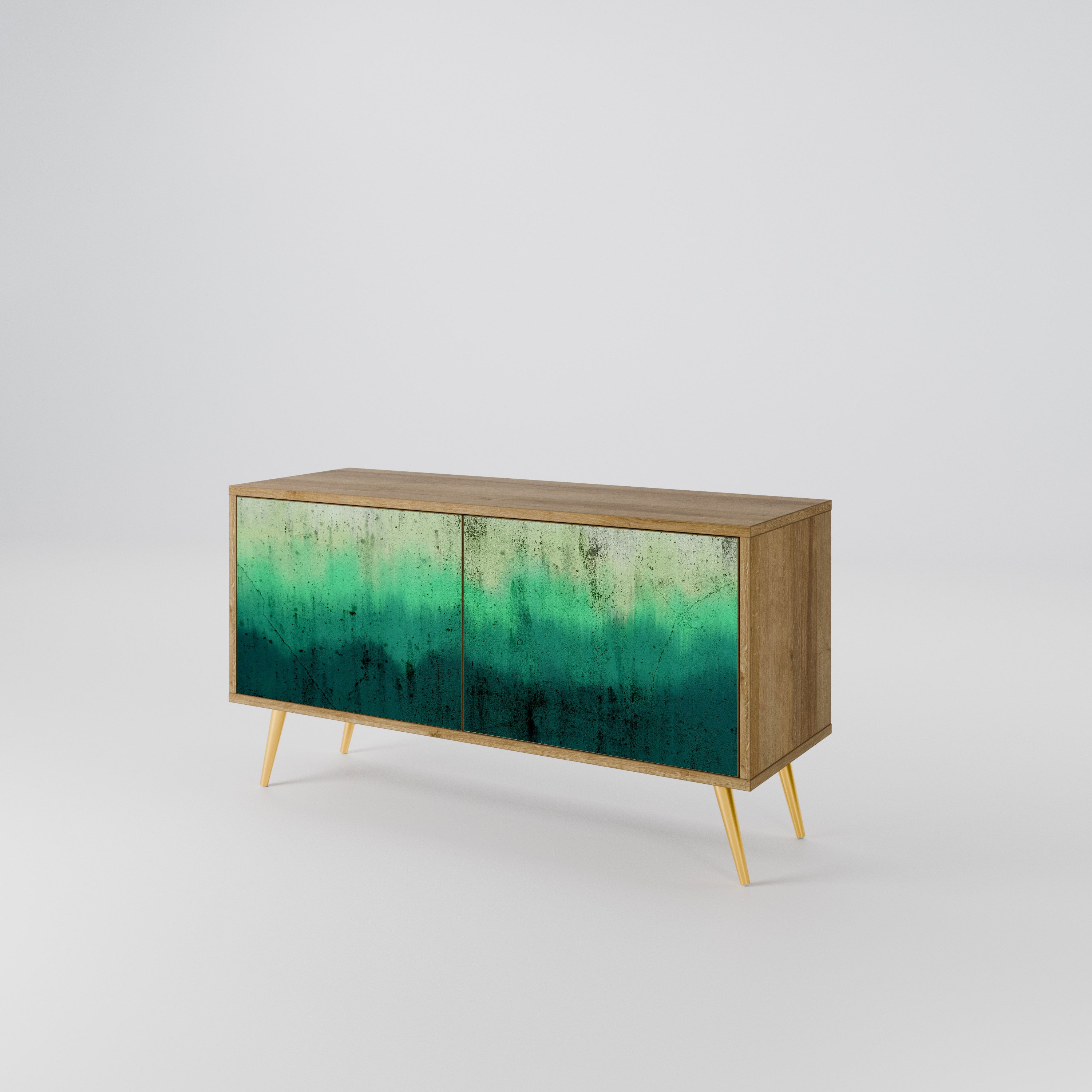 NORTHERN LIGHTS Mueble de TV Compacto de 2 puertas