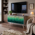 NORTHERN LIGHTS Mueble de TV Compacto de 2 puertas