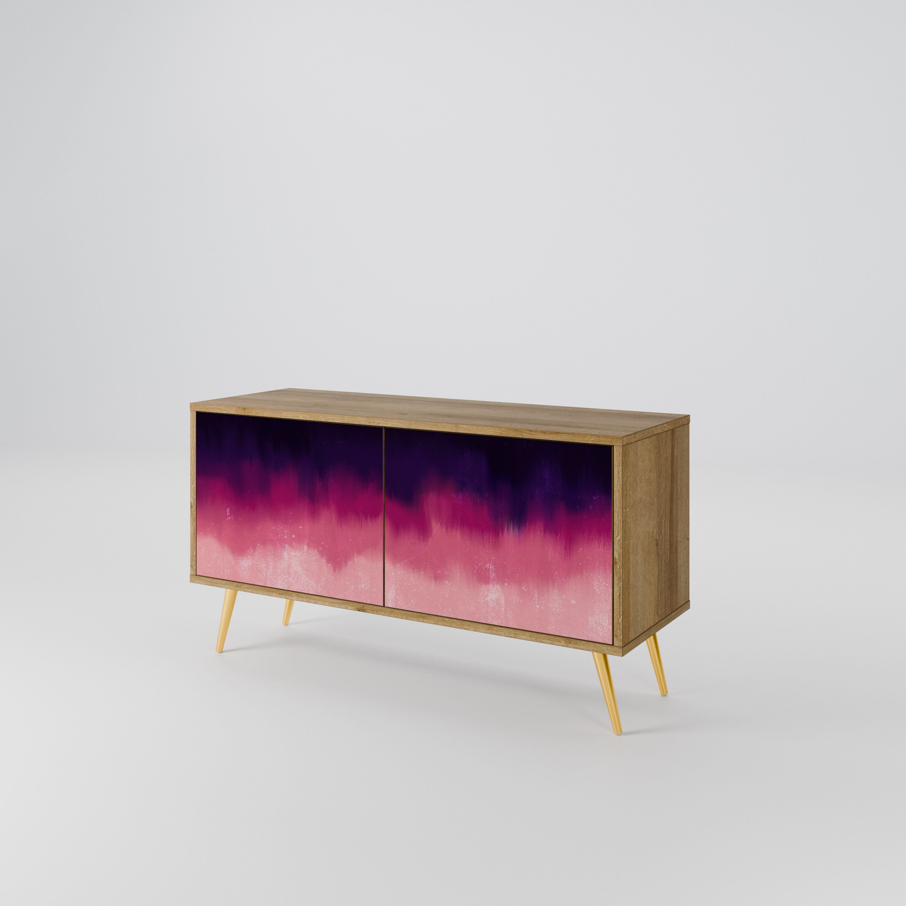 AURORA BOREALIS Mueble de TV Compacto de 2 puertas