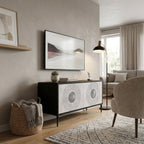 SOLID CIRCLES Mueble de TV Compacto de 2 puertas