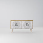SOLID CIRCLES Mueble de TV Compacto de 2 puertas