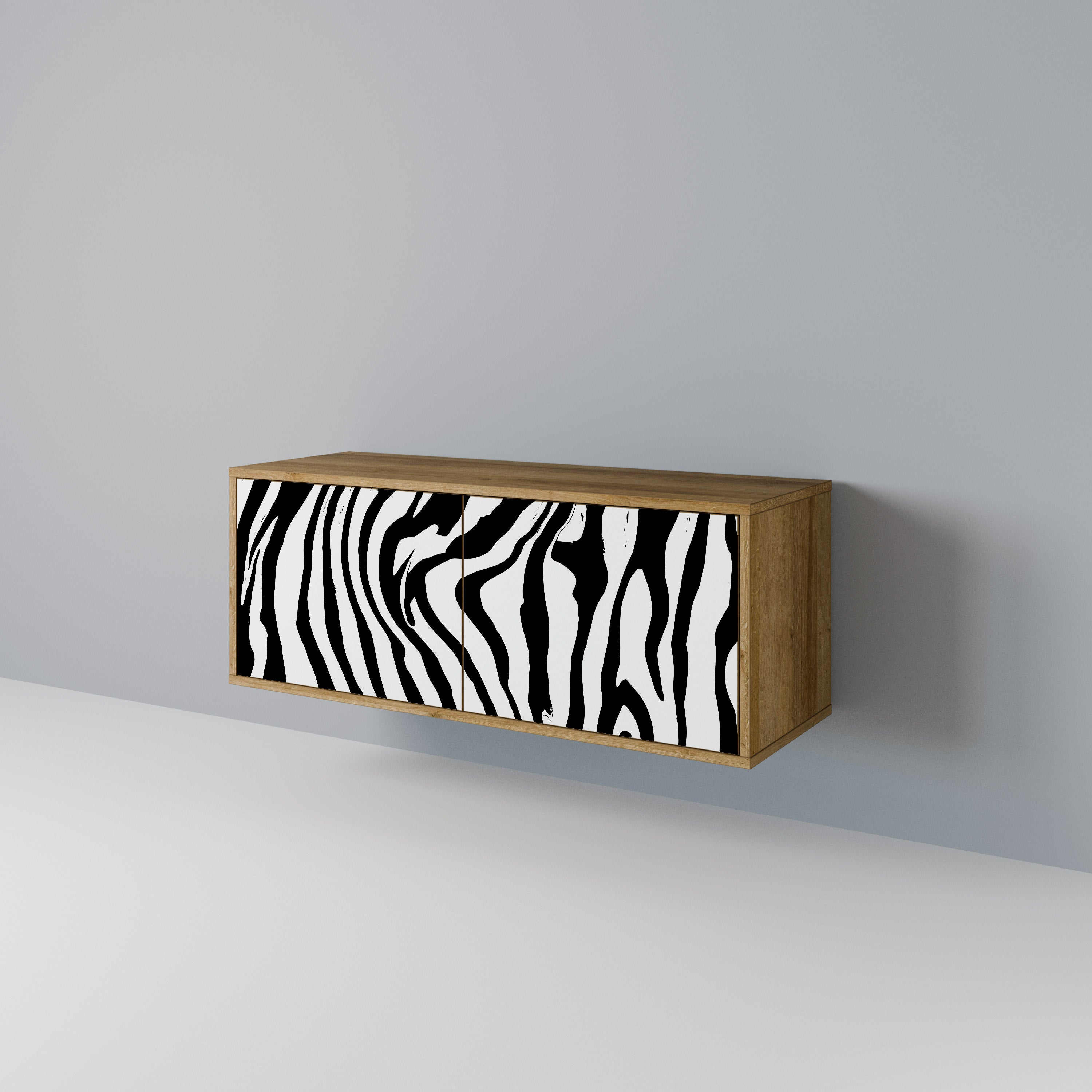 SPLENDID ZEBRA Mueble de TV Compacto de 2 puertas