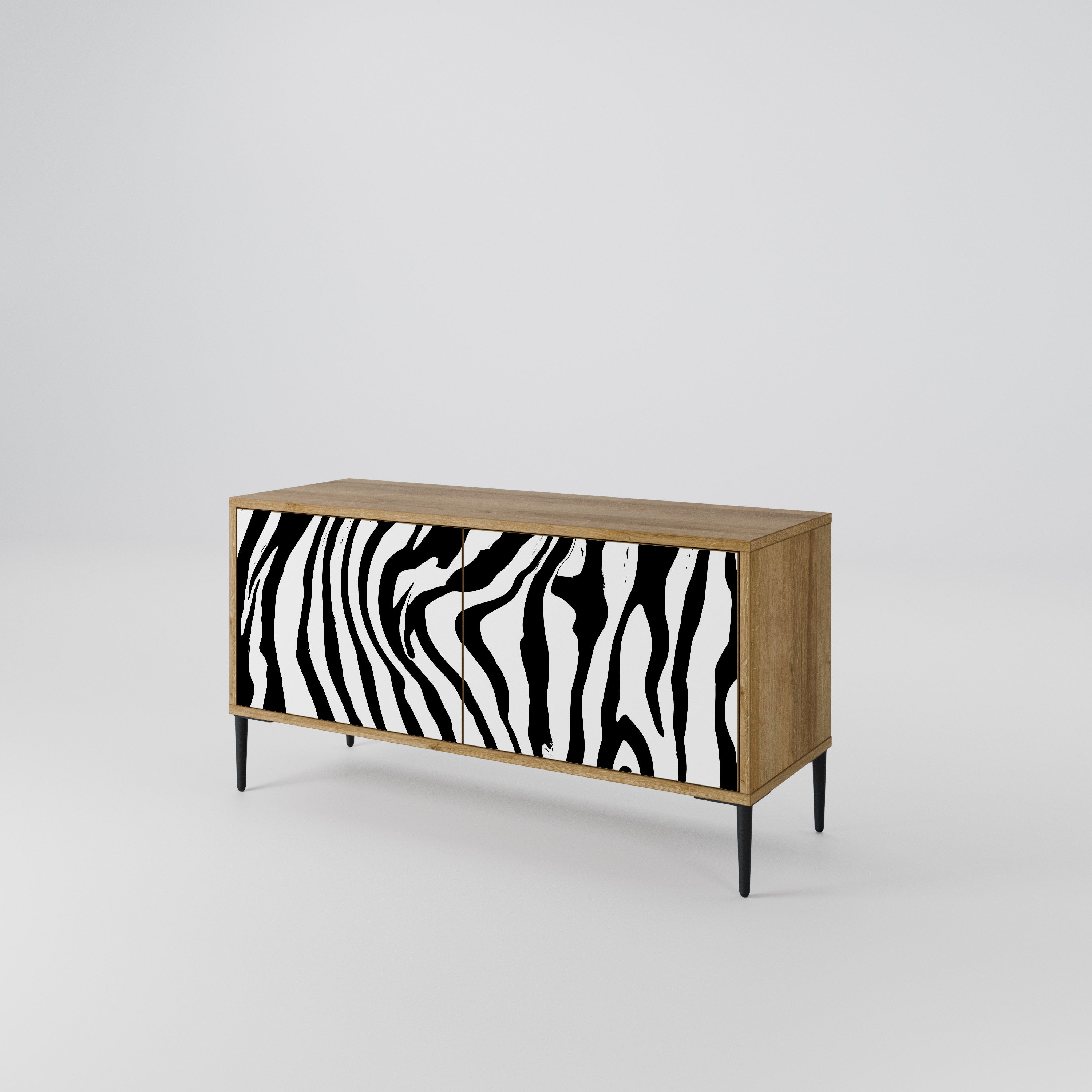 SPLENDID ZEBRA Mueble de TV Compacto de 2 puertas