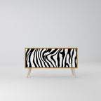 SPLENDID ZEBRA Mueble de TV Compacto de 2 puertas