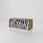 SPLENDID ZEBRA Mueble de TV Compacto de 2 puertas