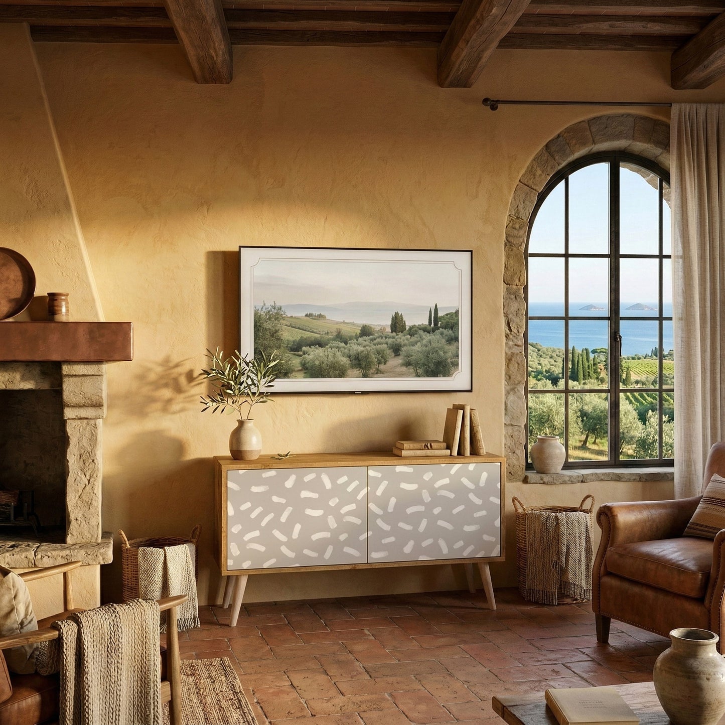 PASSING SECONDS Mueble de TV Compacto de 2 puertas