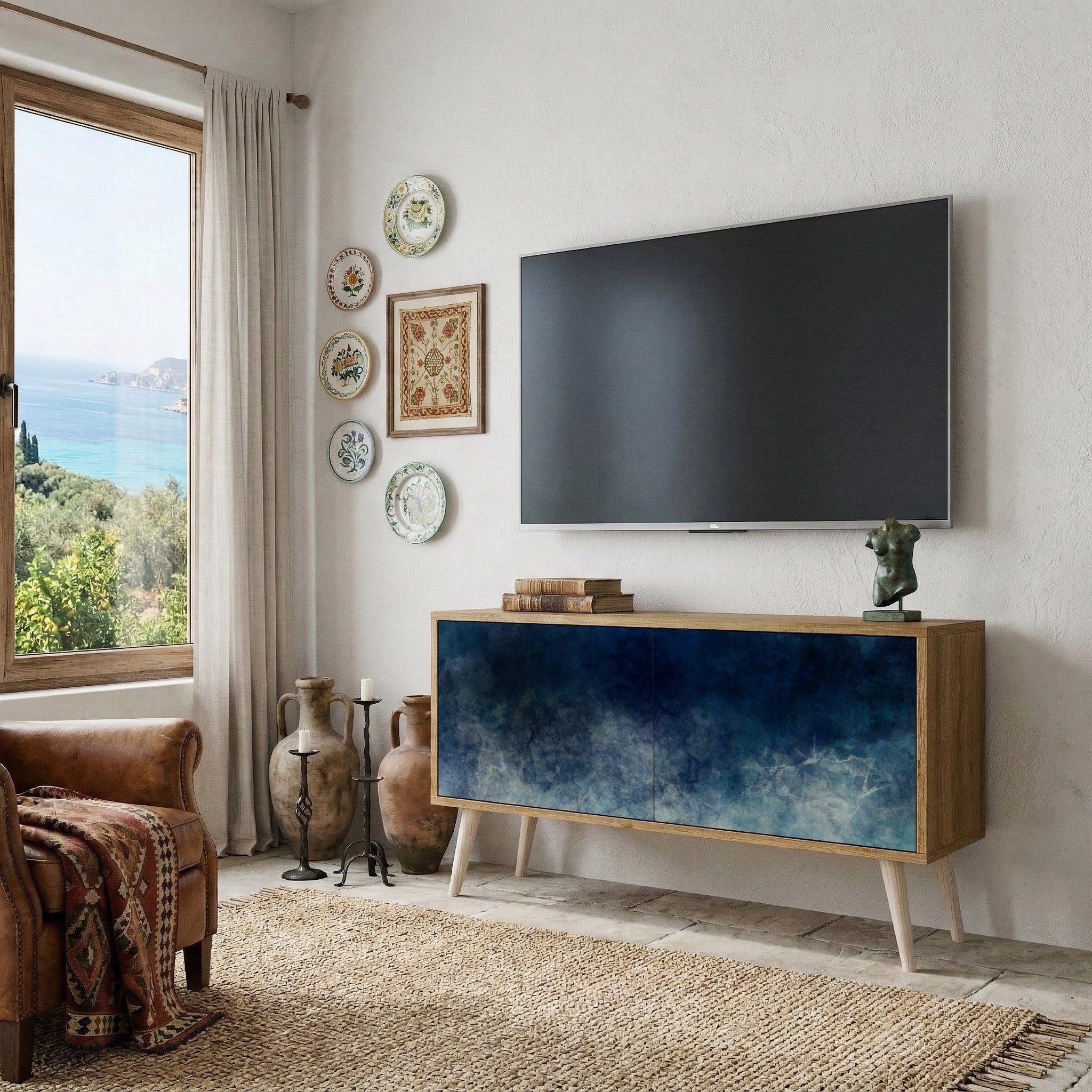 CELESTIAL FALL Mueble de TV Compacto de 2 puertas