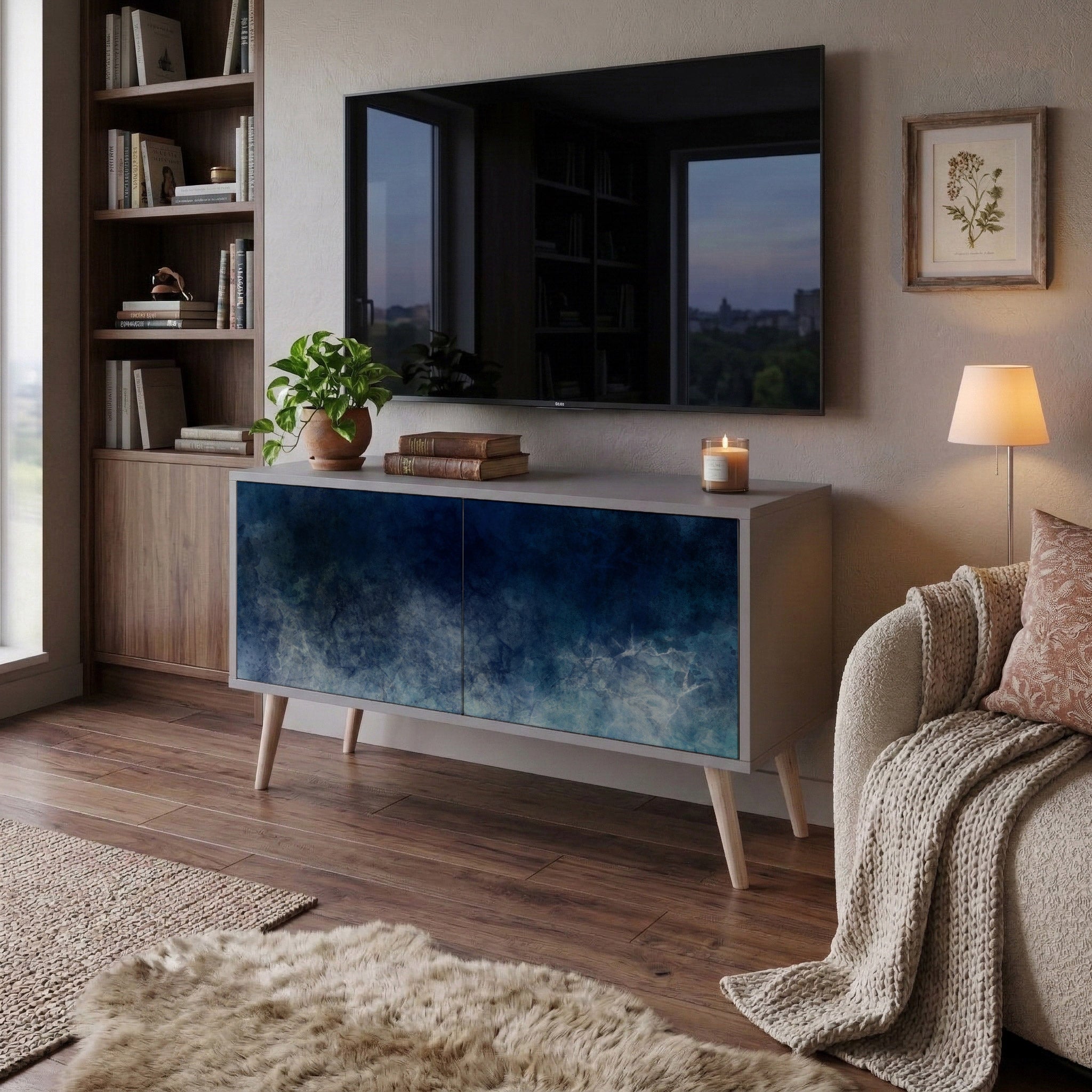 CELESTIAL FALL Mueble de TV Compacto de 2 puertas