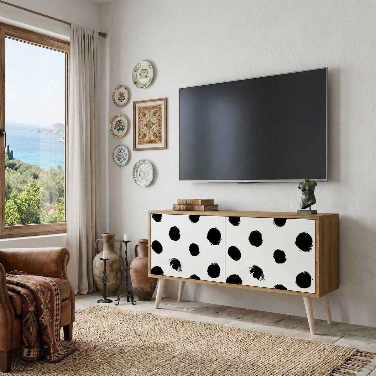 SLIPPING MINUTES Mueble de TV Compacto de 2 puertas