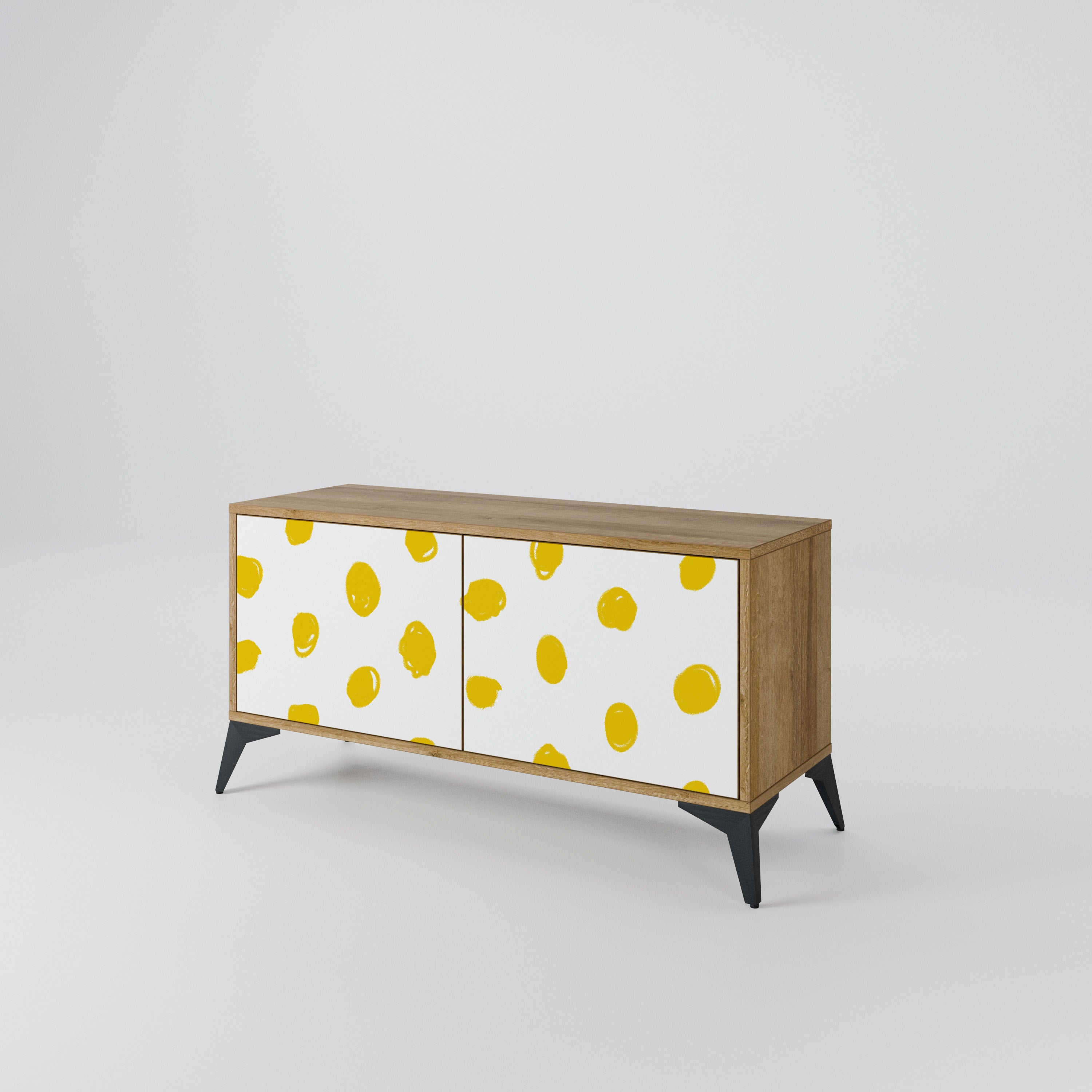 RADIANT REVERIE Mueble de TV Compacto de 2 puertas