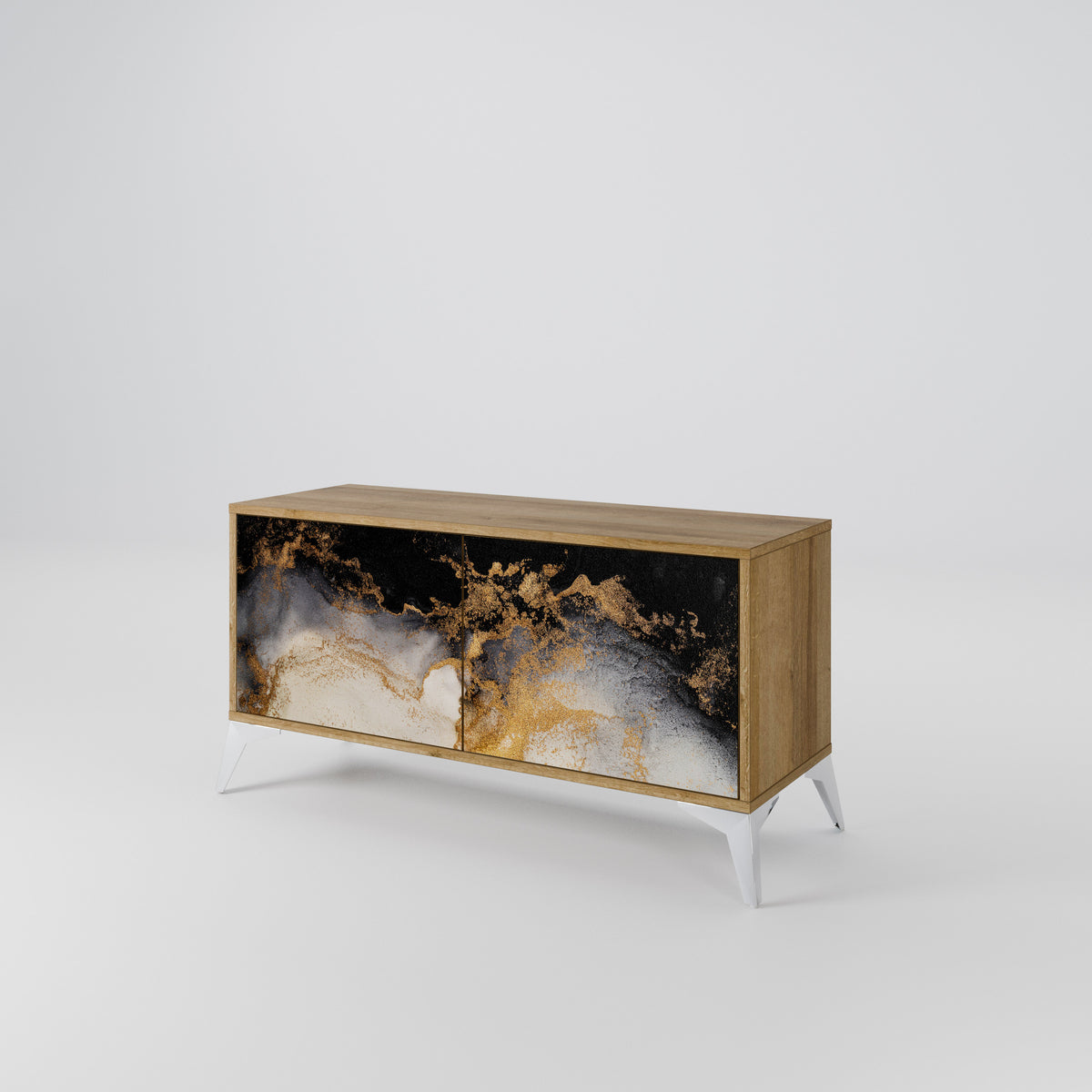 MARBLE OF TOMMORROW Mueble de TV Compacto de 2 puertas