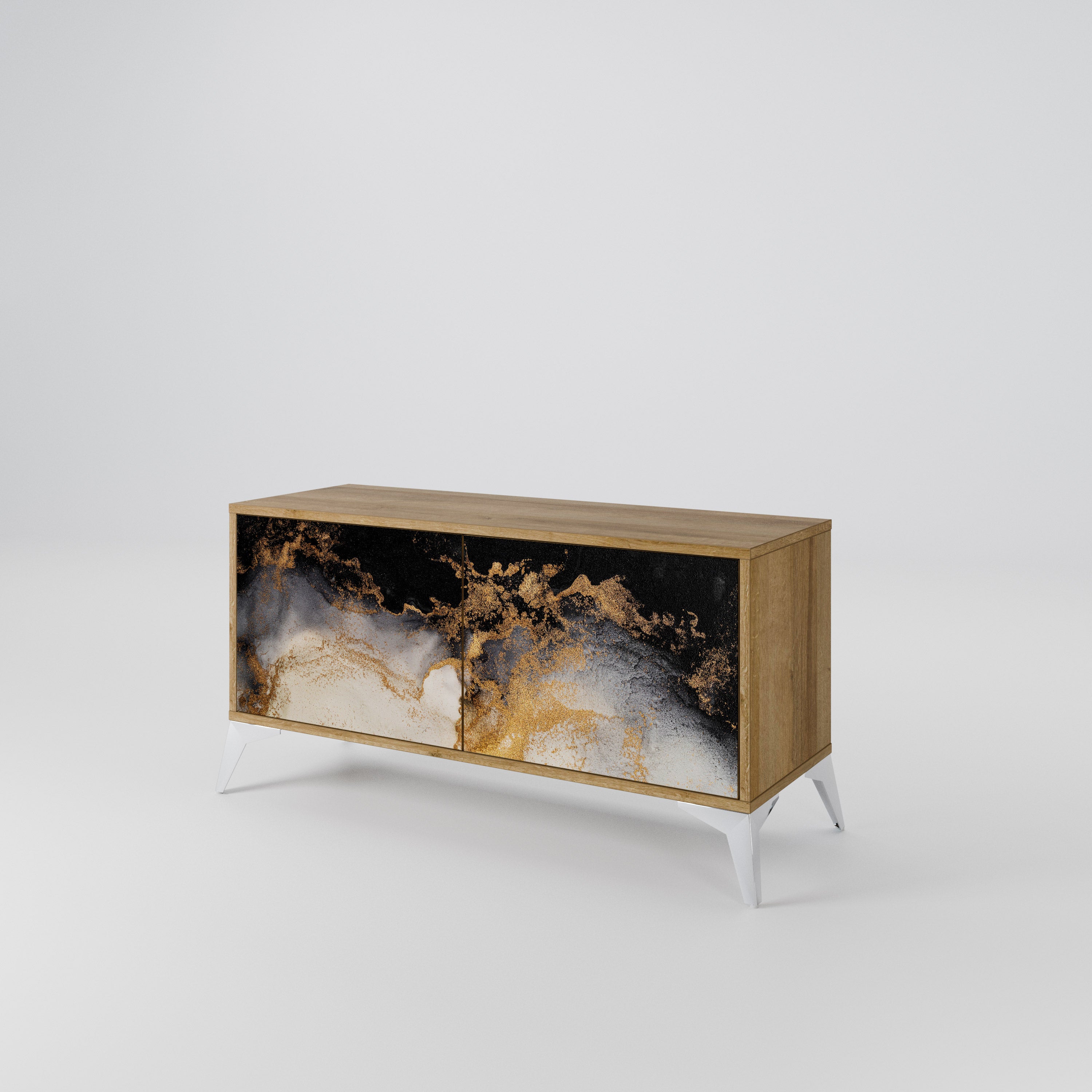 MARBLE OF TOMMORROW Mueble de TV Compacto de 2 puertas