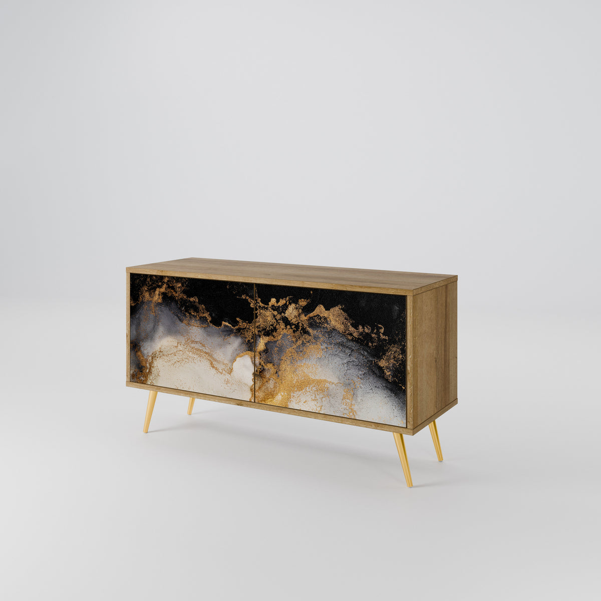 MARBLE OF TOMMORROW Mueble de TV Compacto de 2 puertas