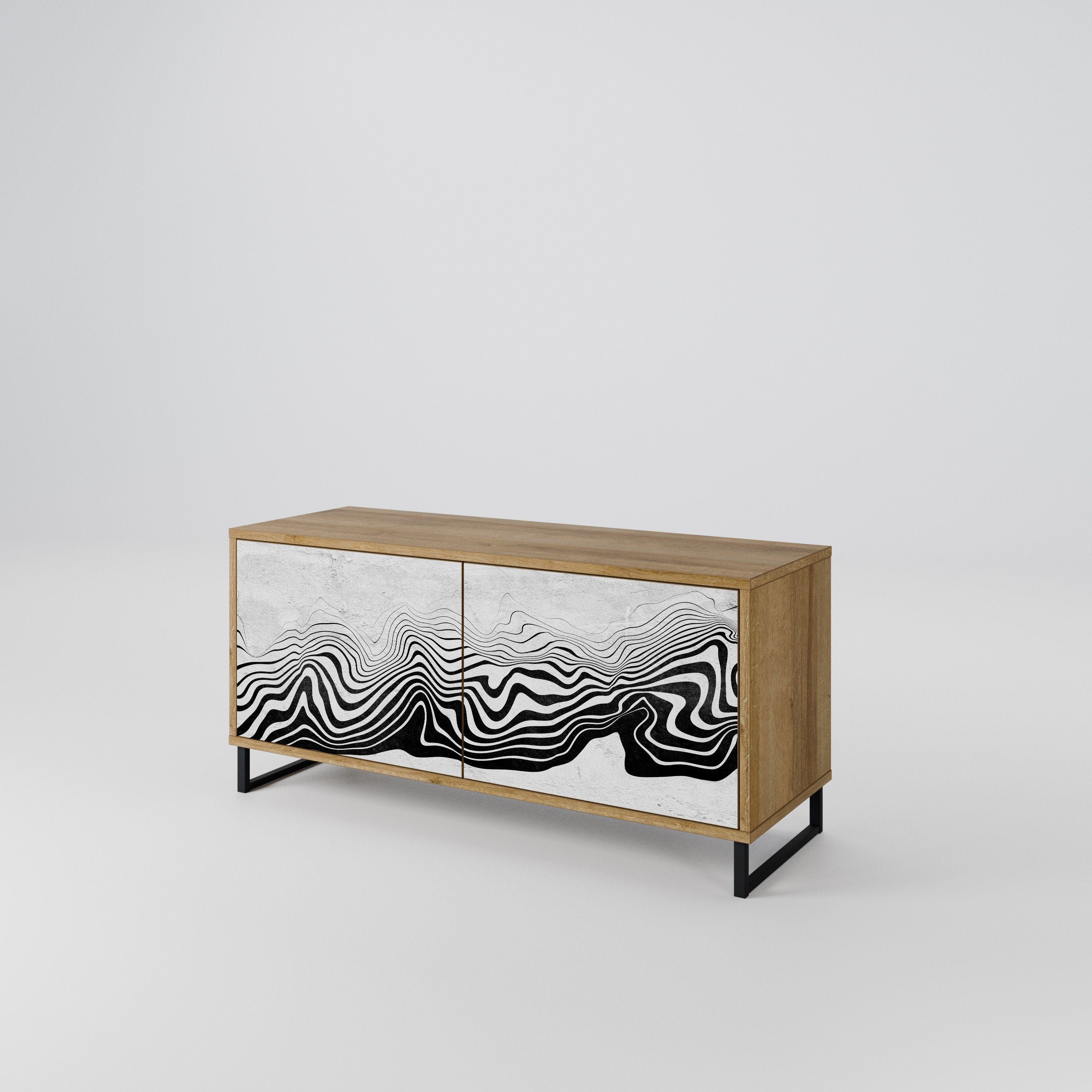 MONOCHROME MIRAGE Mueble de TV Compacto de 2 puertas