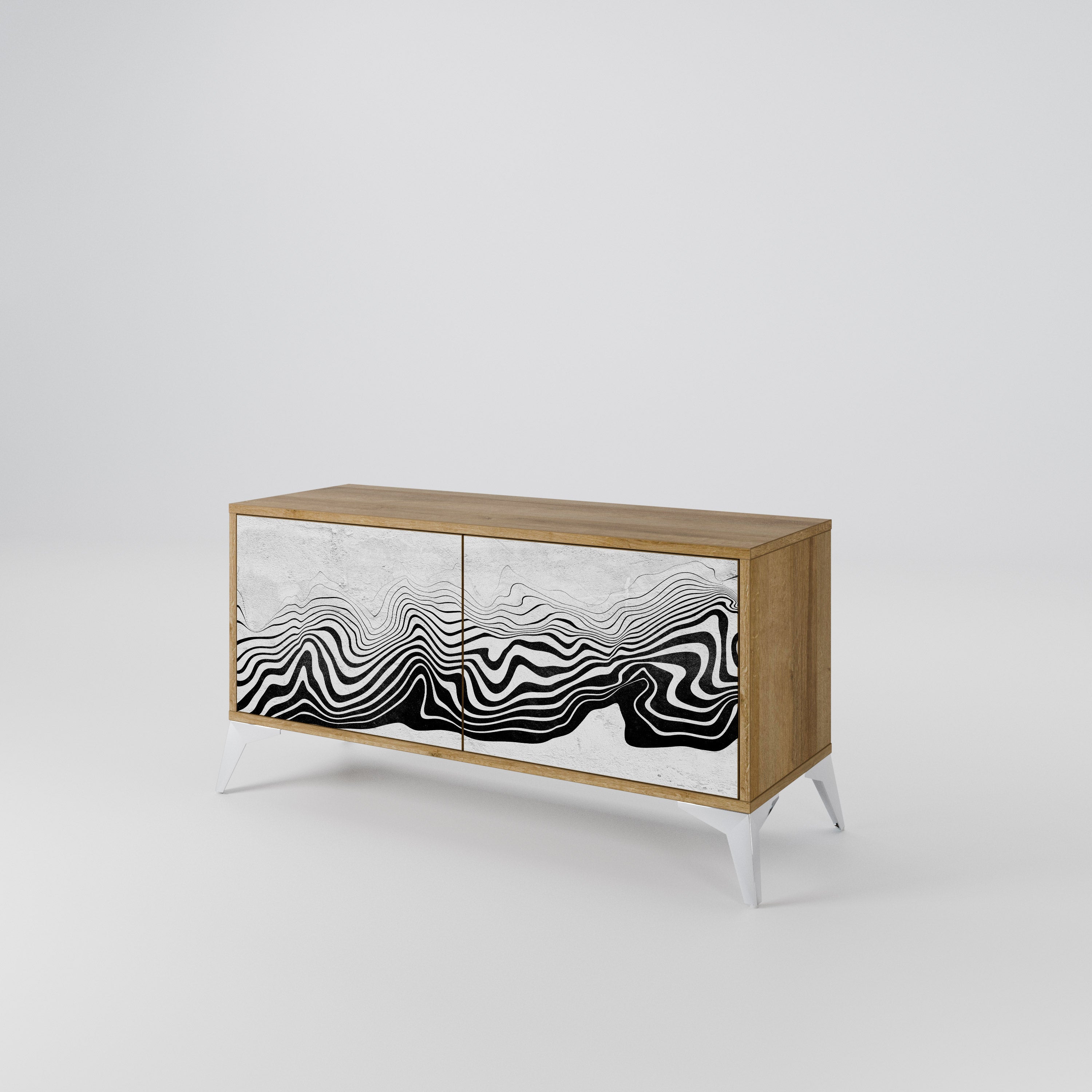 MONOCHROME MIRAGE Mueble de TV Compacto de 2 puertas