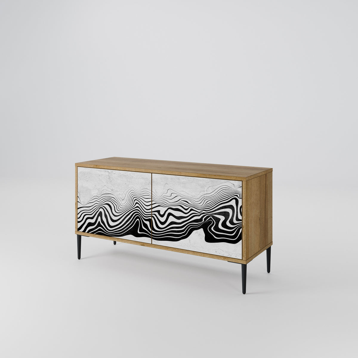 MONOCHROME MIRAGE Mueble de TV Compacto de 2 puertas