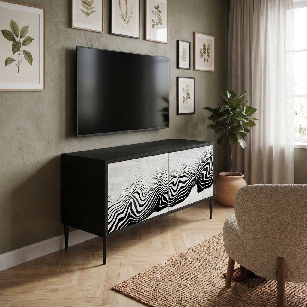 MONOCHROME MIRAGE Mueble de TV Compacto de 2 puertas
