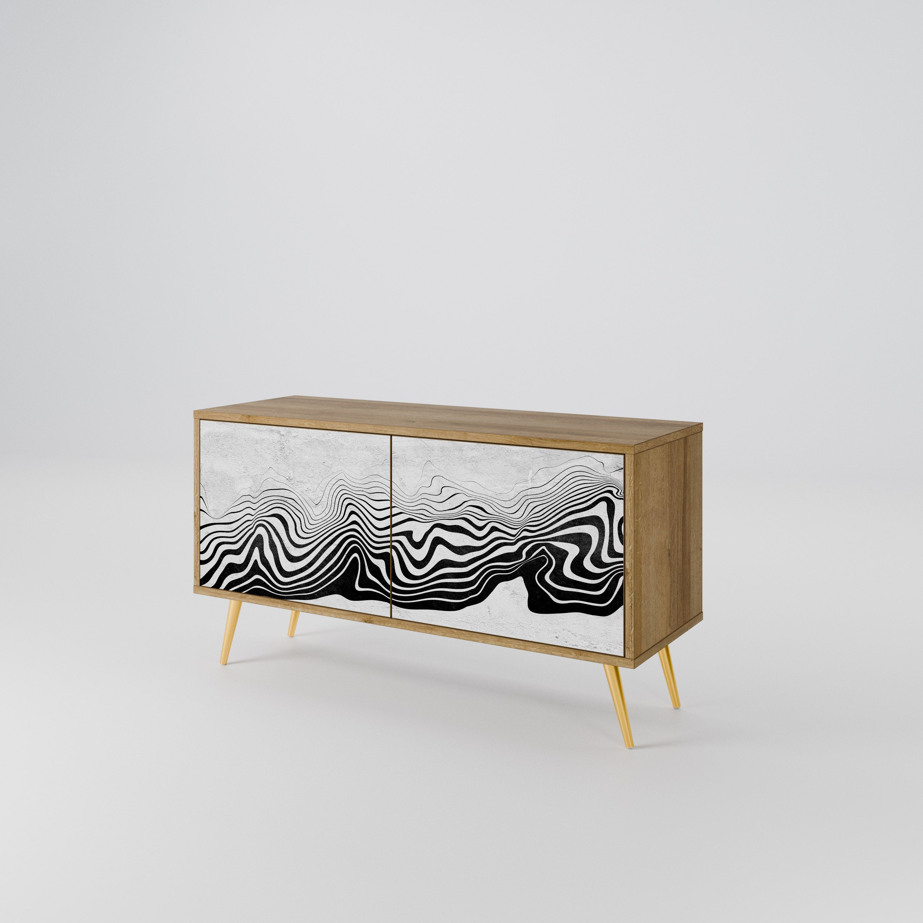 MONOCHROME MIRAGE Mueble de TV Compacto de 2 puertas