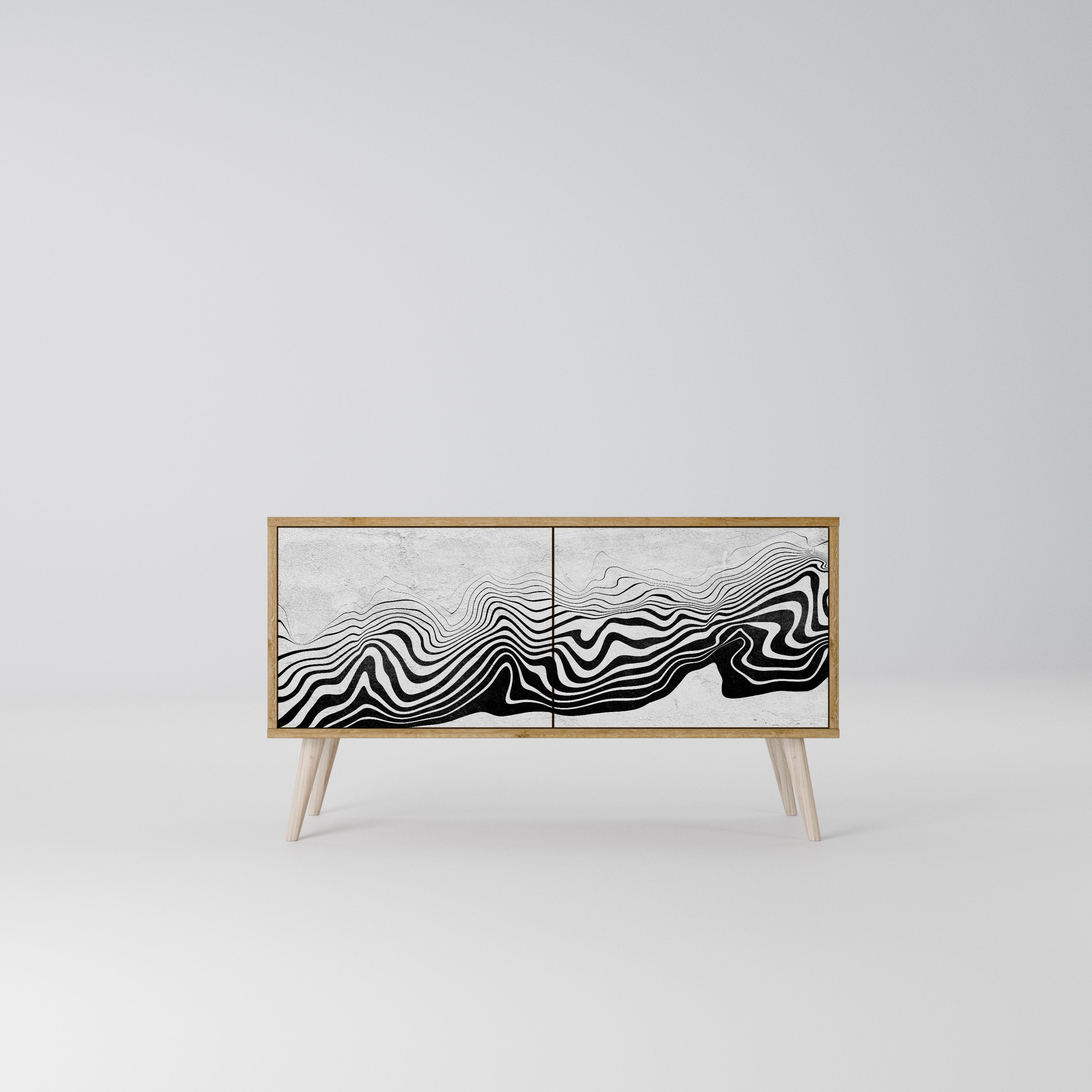 MONOCHROME MIRAGE Mueble de TV Compacto de 2 puertas