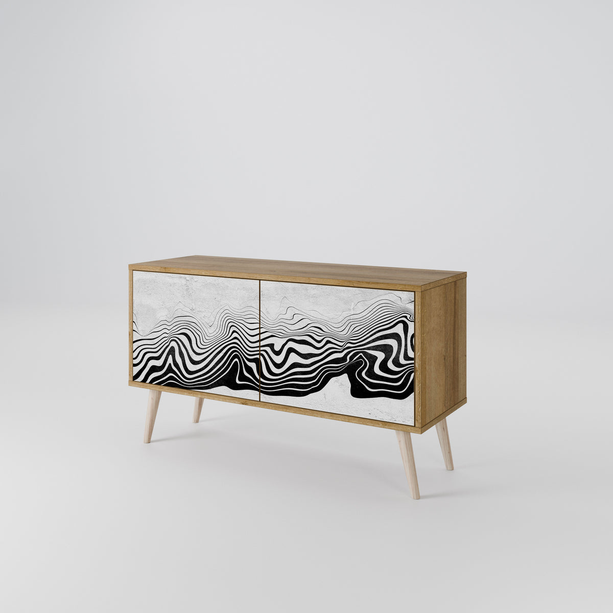 MONOCHROME MIRAGE Mueble de TV Compacto de 2 puertas
