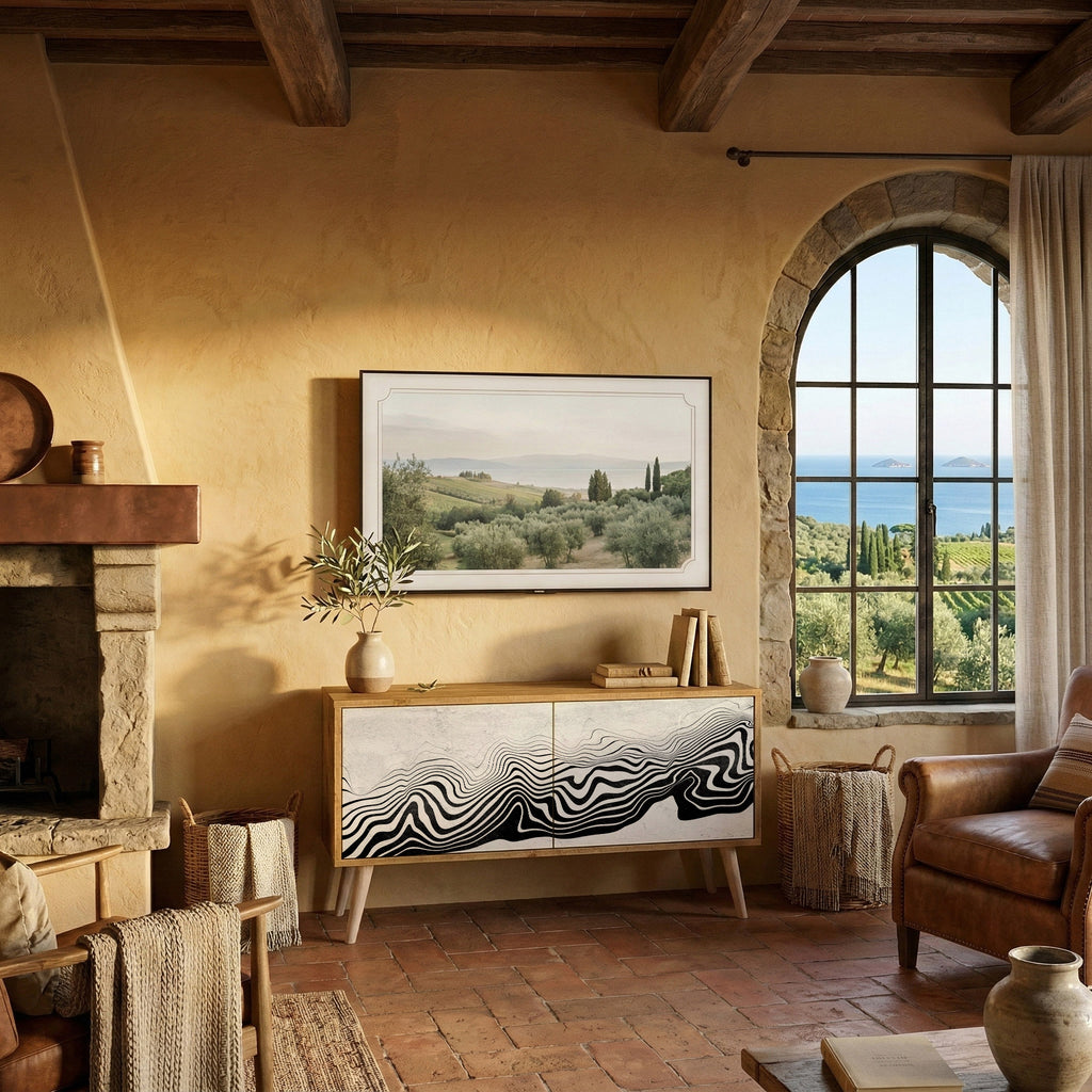 MONOCHROME MIRAGE Mueble de TV Compacto de 2 puertas