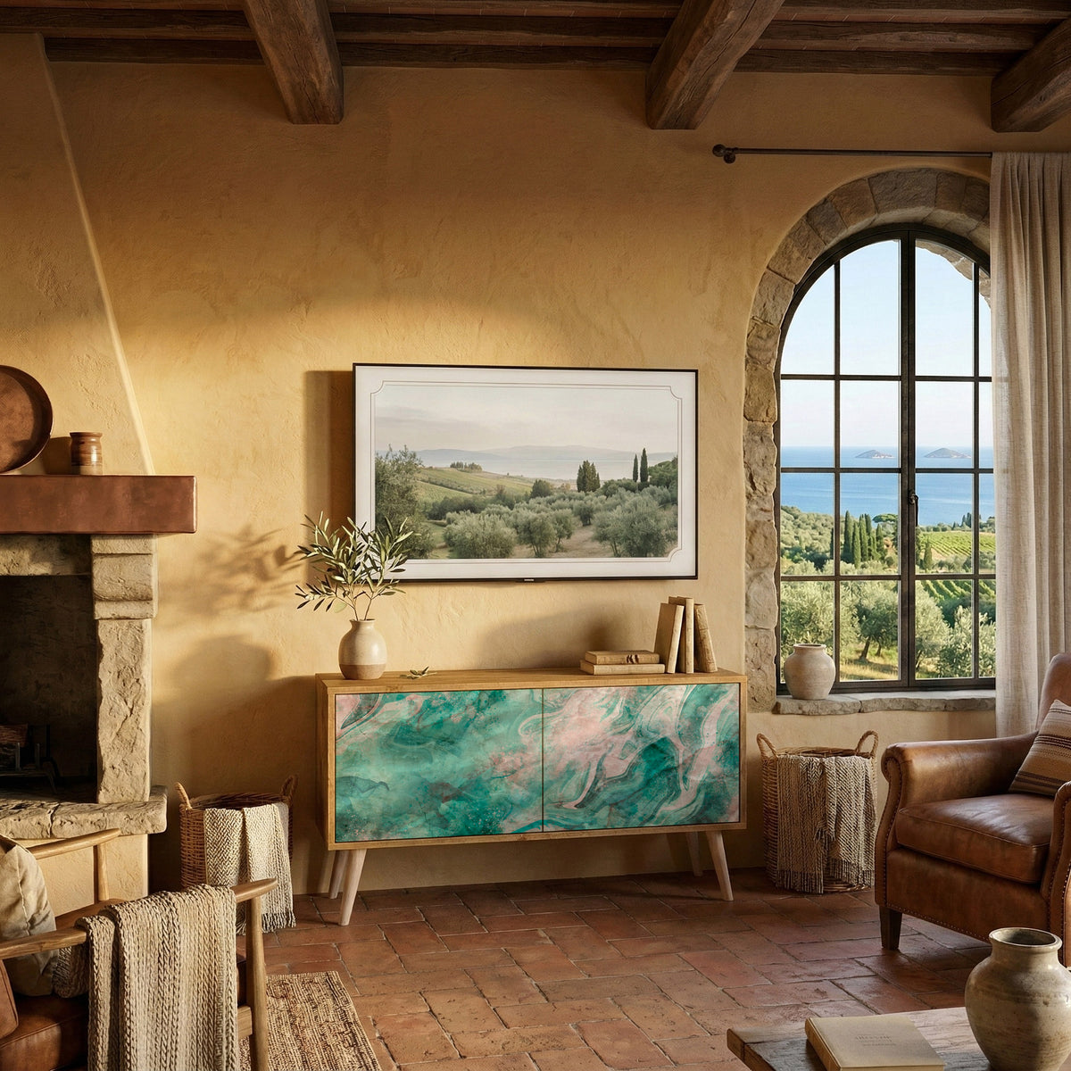 ABSTRACT ALCHEMY Mueble de TV Compacto de 2 puertas