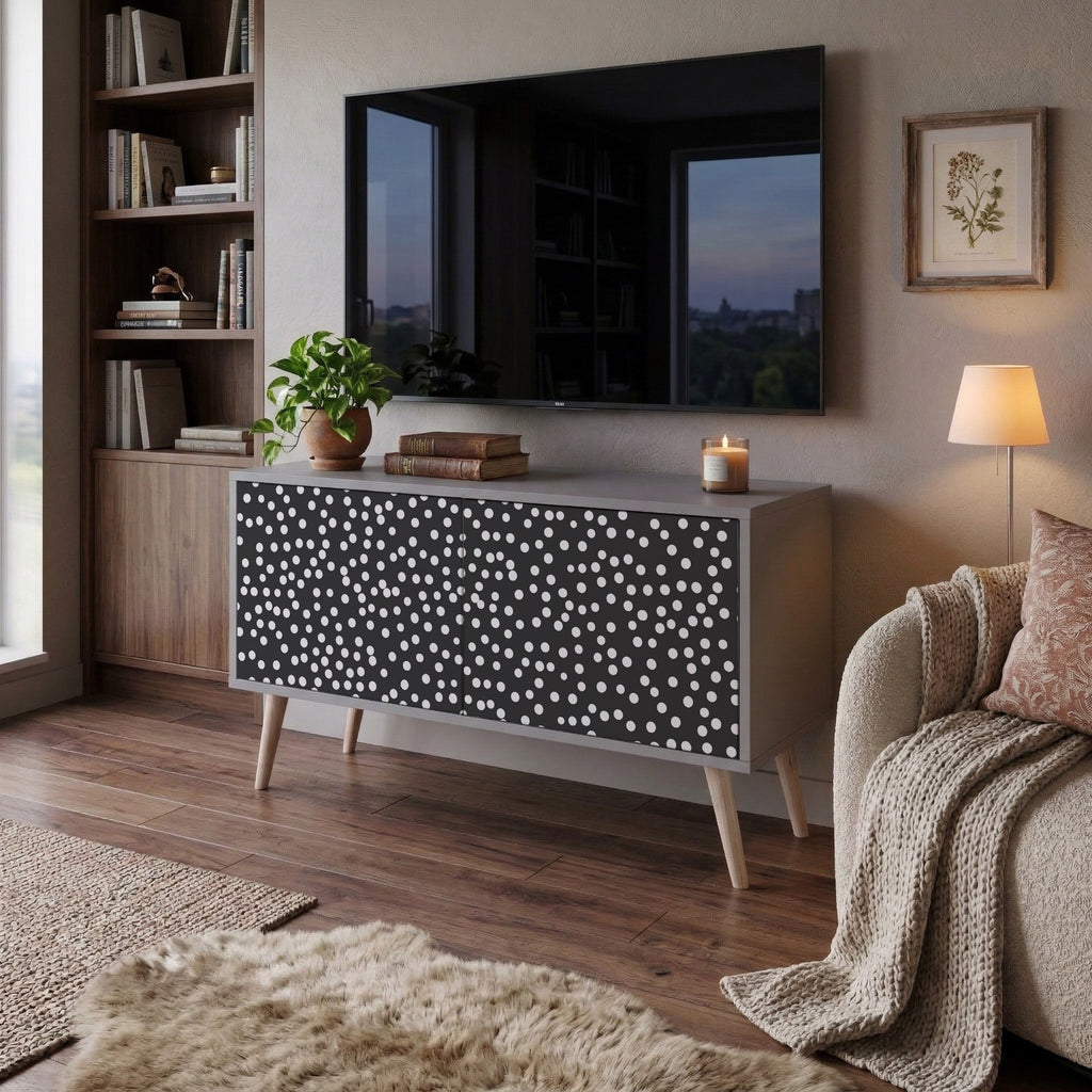BLINDING LIGHTS Mueble de TV Compacto de 2 puertas