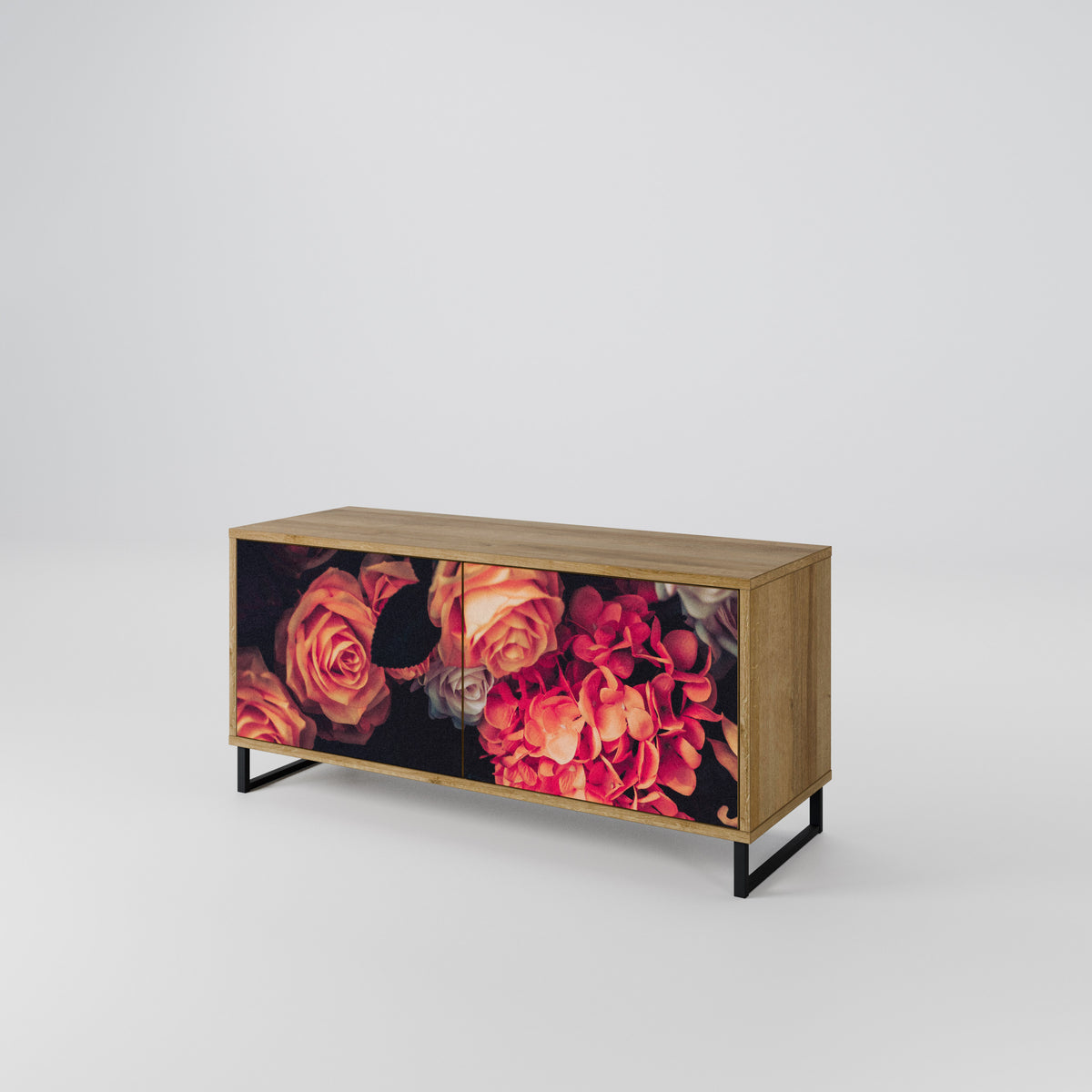 NEVERENDING BLOOM Mueble de TV Compacto de 2 puertas