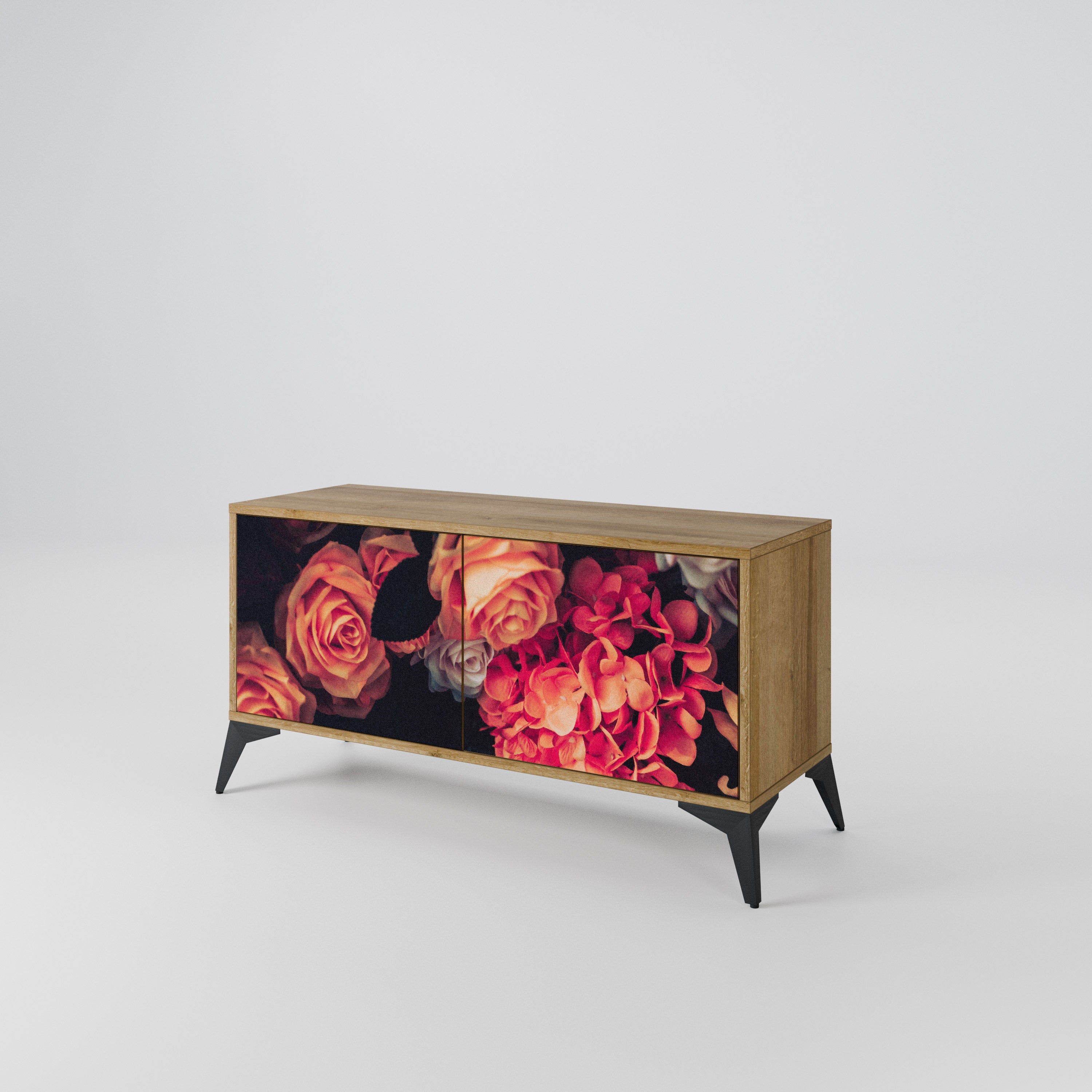 NEVERENDING BLOOM Mueble de TV Compacto de 2 puertas