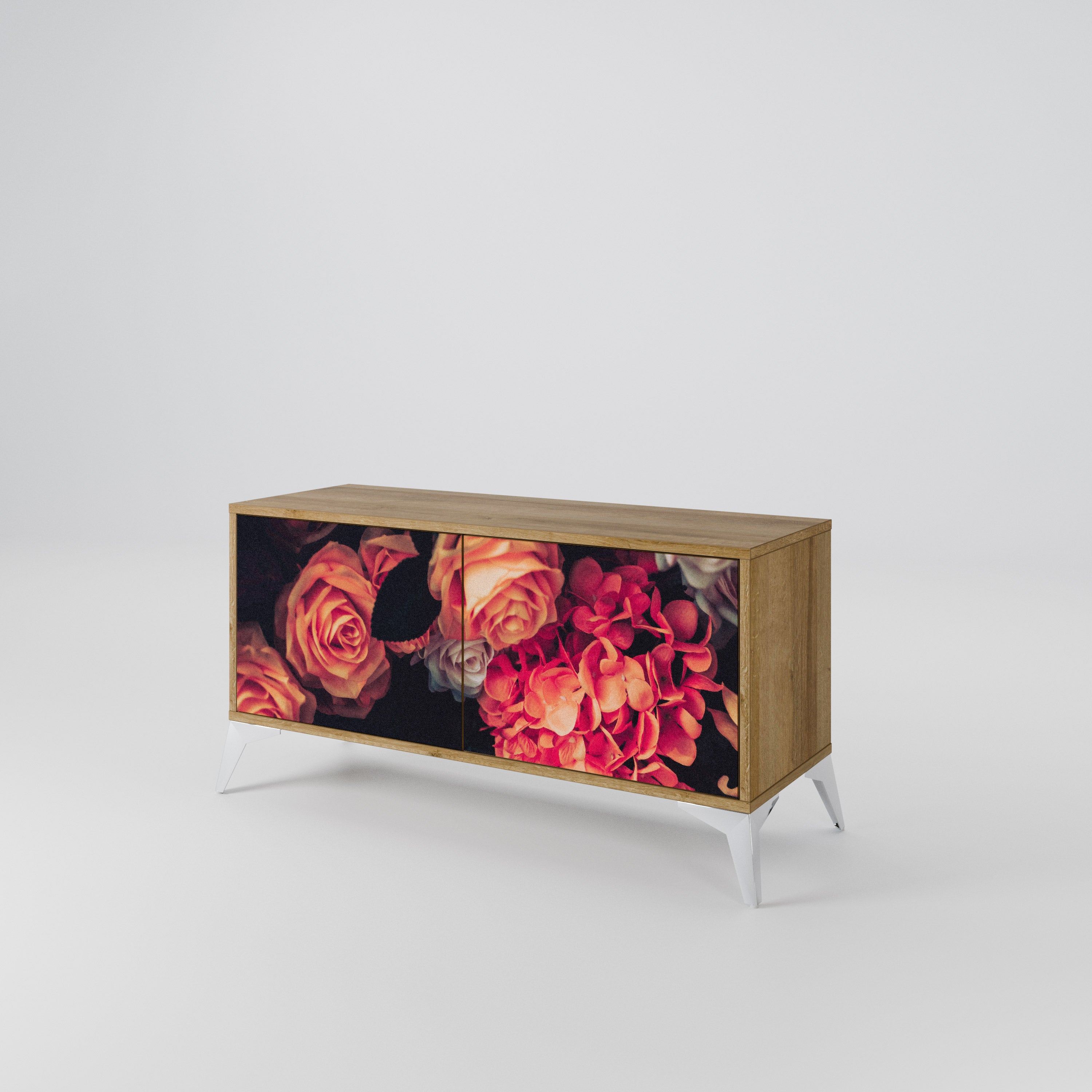 NEVERENDING BLOOM Mueble de TV Compacto de 2 puertas