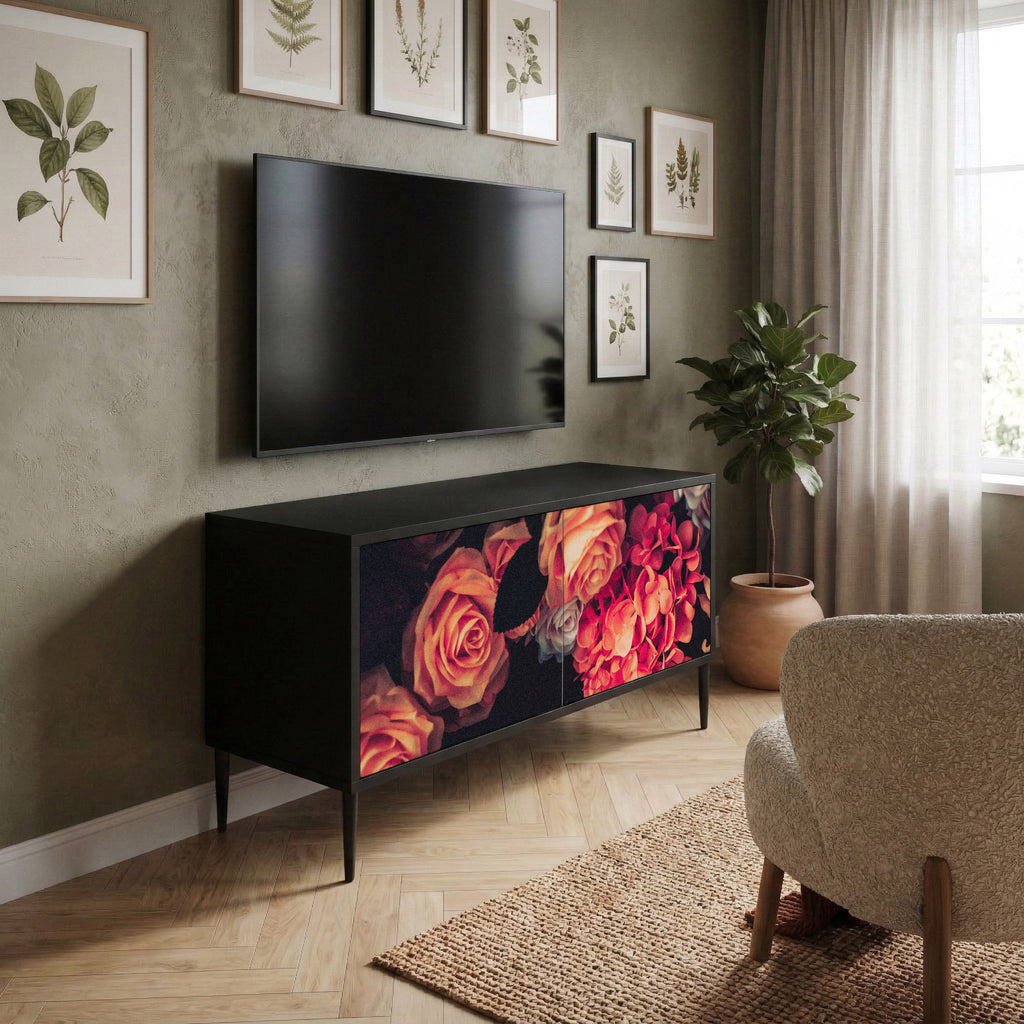 NEVERENDING BLOOM Mueble de TV Compacto de 2 puertas