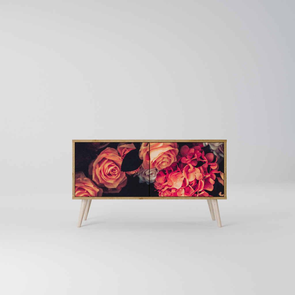 NEVERENDING BLOOM Mueble de TV Compacto de 2 puertas