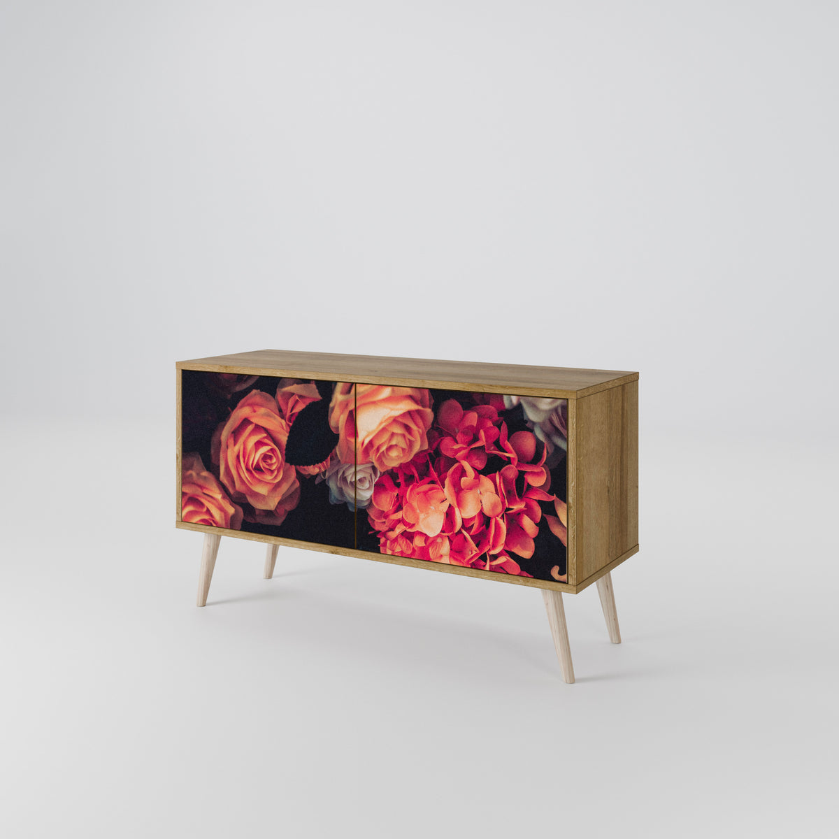 NEVERENDING BLOOM Mueble de TV Compacto de 2 puertas