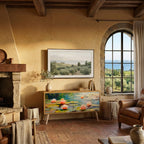 BLOOMING WATERS Mueble de TV Compacto de 2 puertas