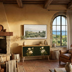 FLORAL NOIR Mueble de TV Compacto de 2 puertas