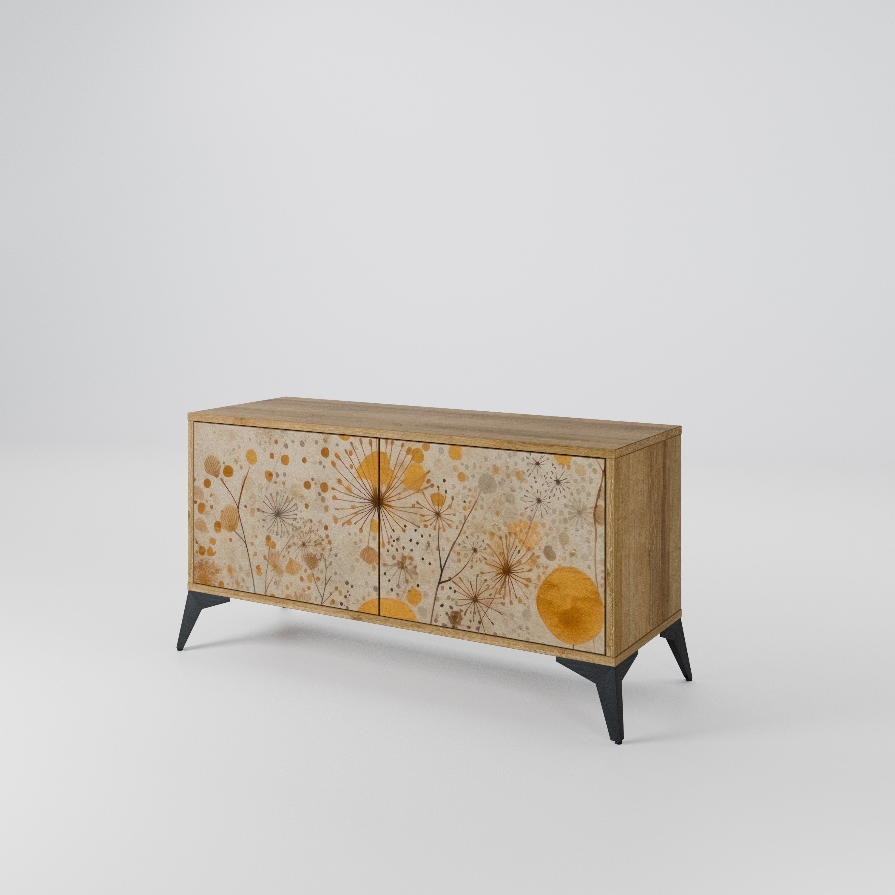 MORNING GLADE Mueble de TV Compacto de 2 puertas