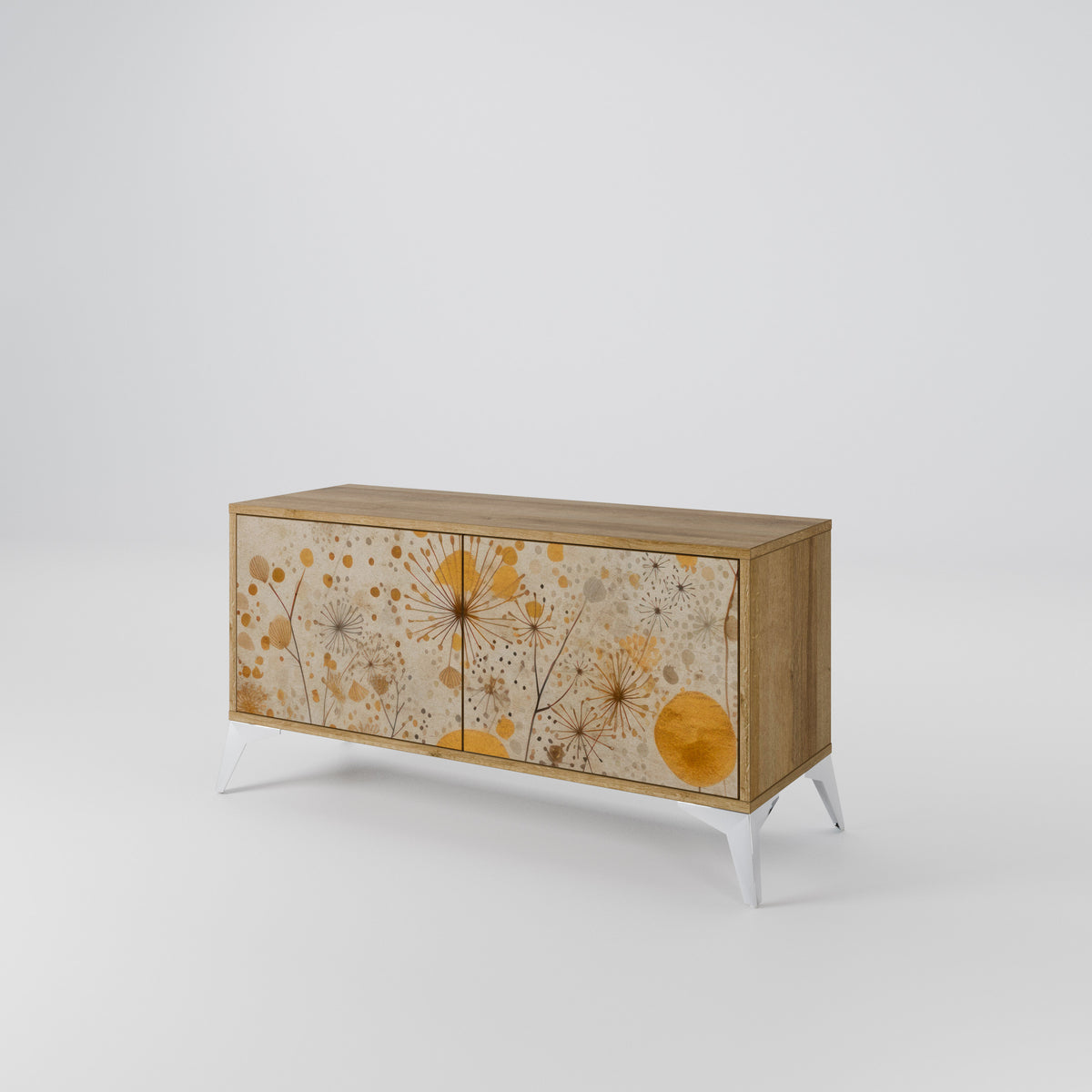 MORNING GLADE Mueble de TV Compacto de 2 puertas