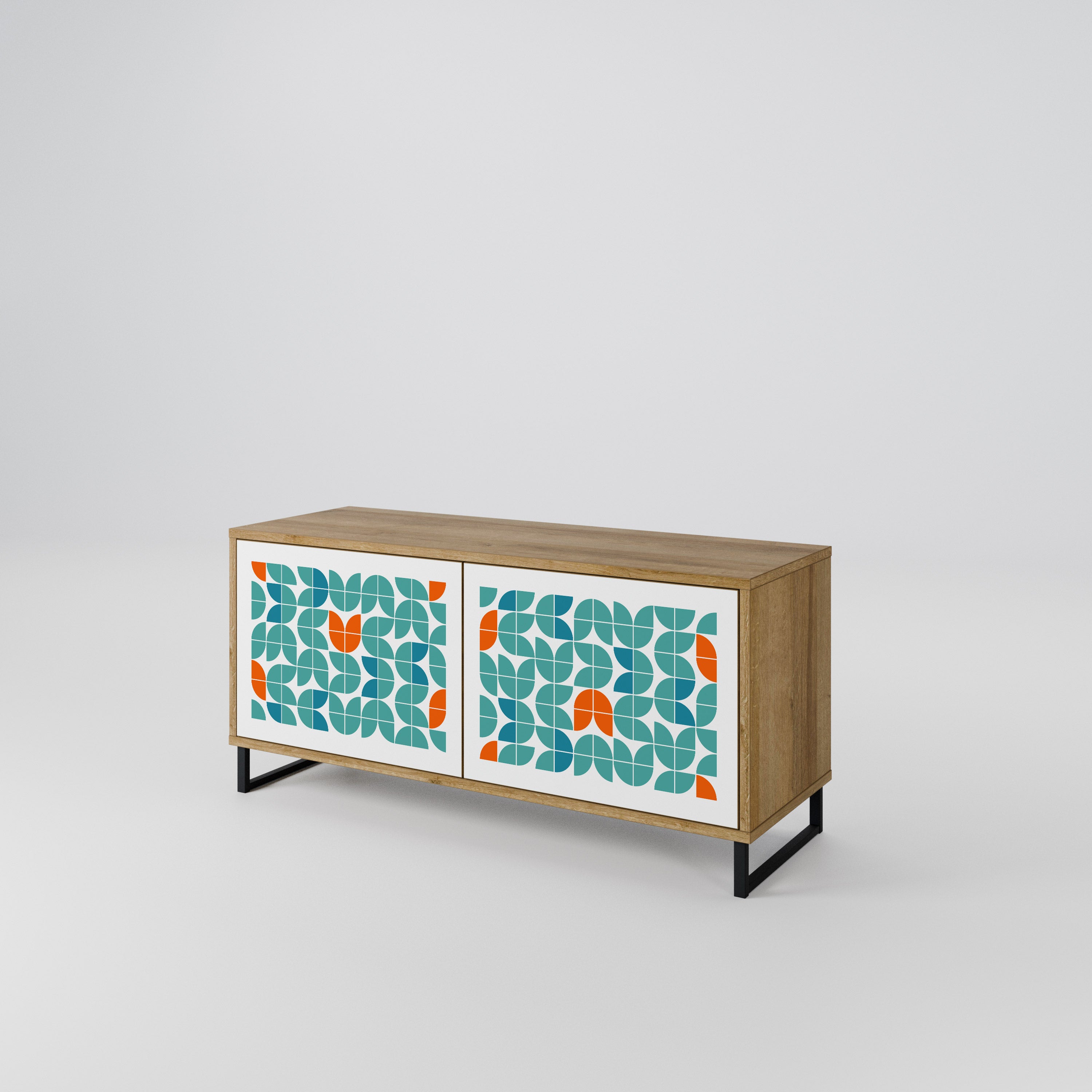 BE THE CHANGE Mueble de TV Compacto de 2 puertas