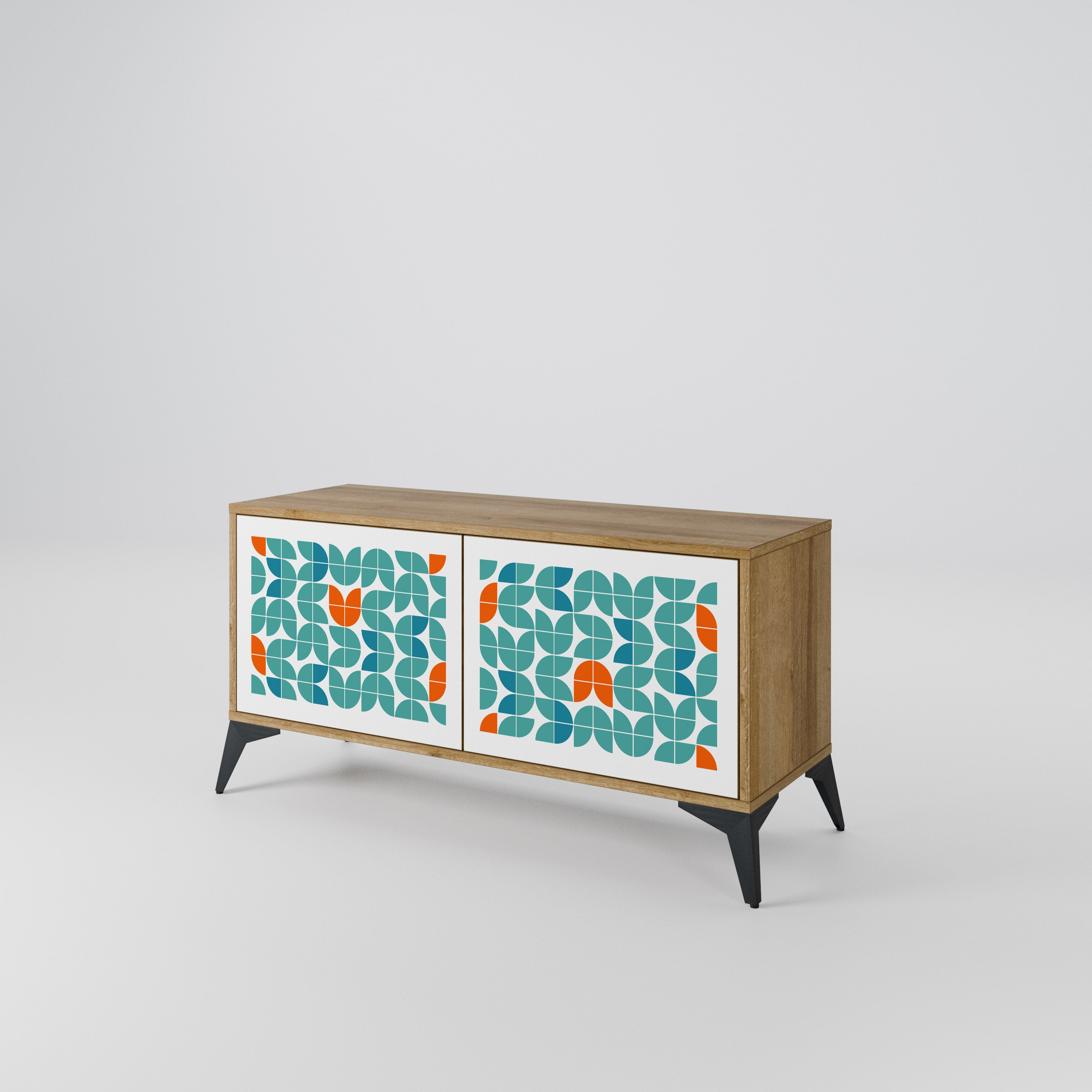 BE THE CHANGE Mueble de TV Compacto de 2 puertas