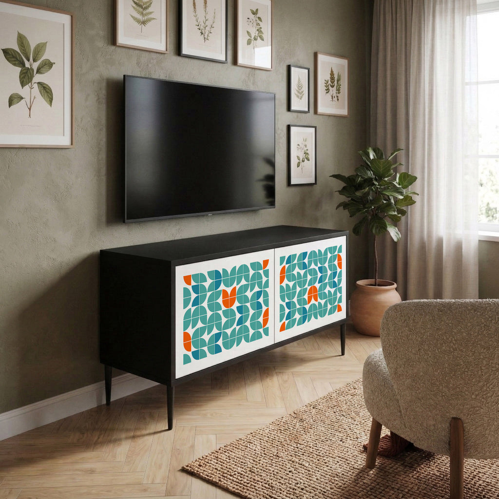 BE THE CHANGE Mueble de TV Compacto de 2 puertas