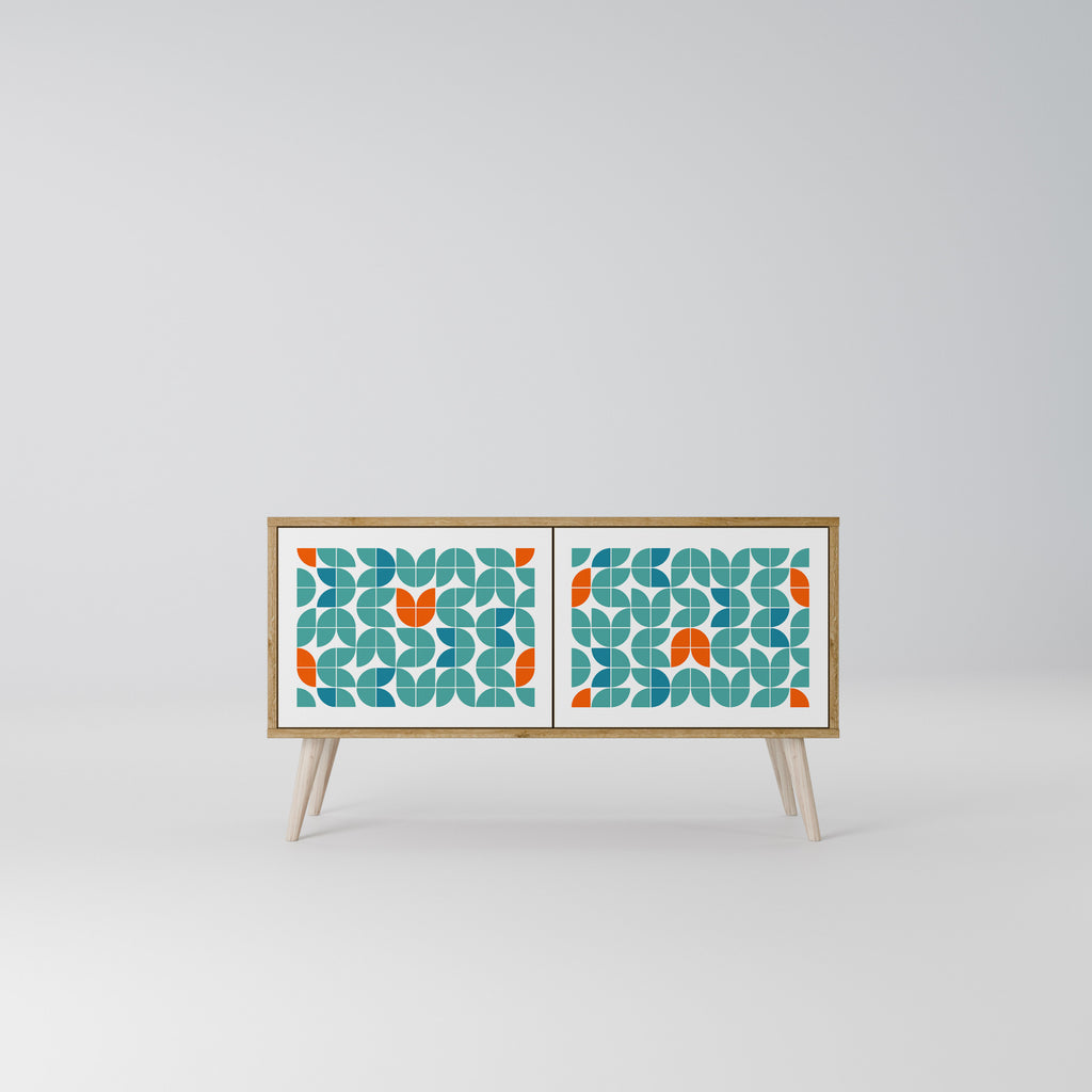 BE THE CHANGE Mueble de TV Compacto de 2 puertas