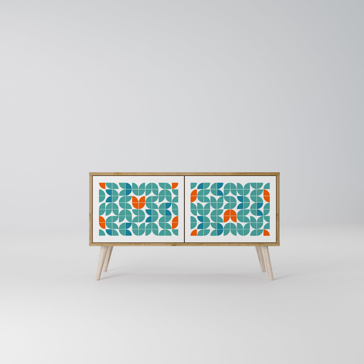 BE THE CHANGE Mueble de TV Compacto de 2 puertas