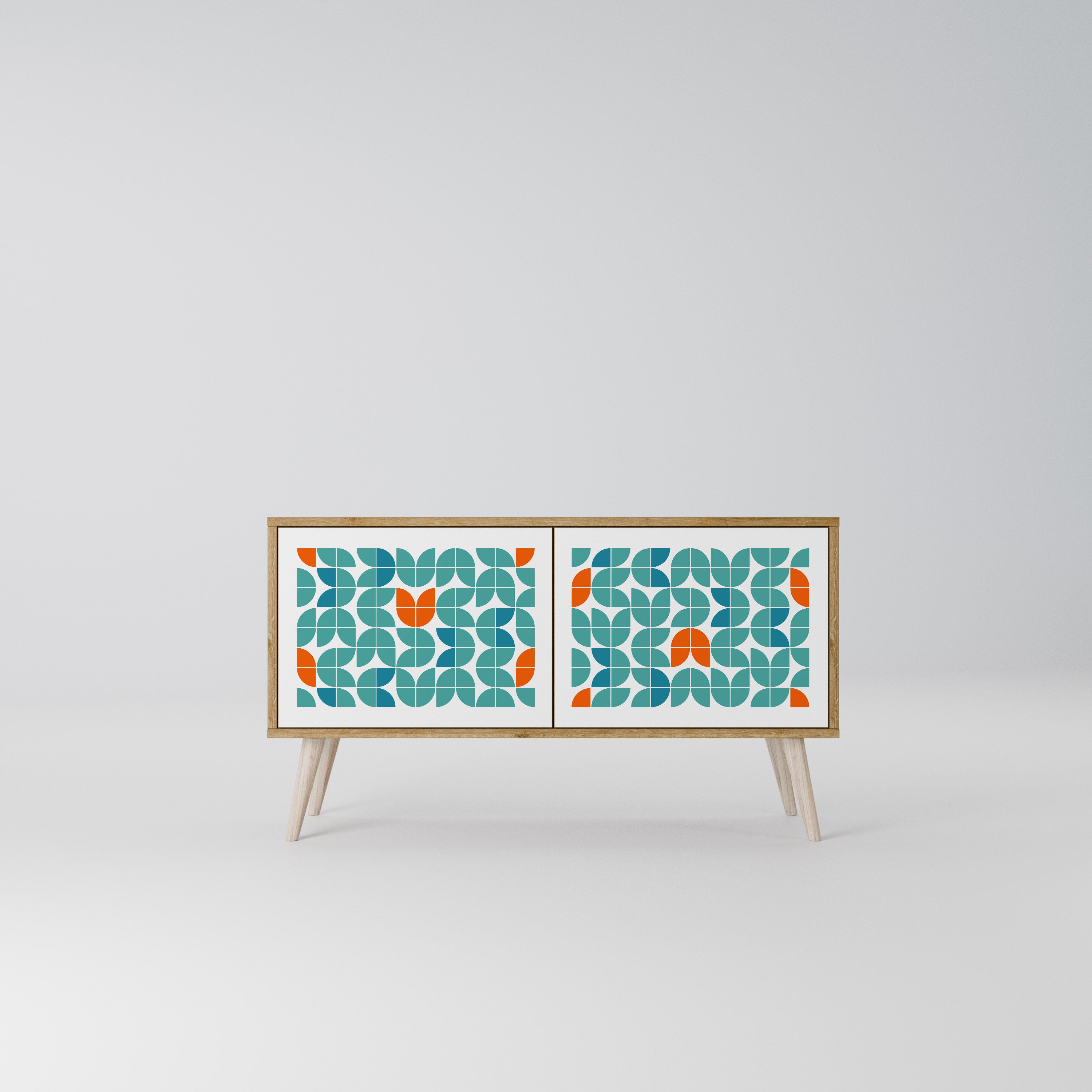 BE THE CHANGE Mueble de TV Compacto de 2 puertas