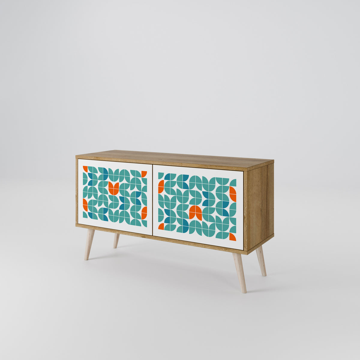 BE THE CHANGE Mueble de TV Compacto de 2 puertas