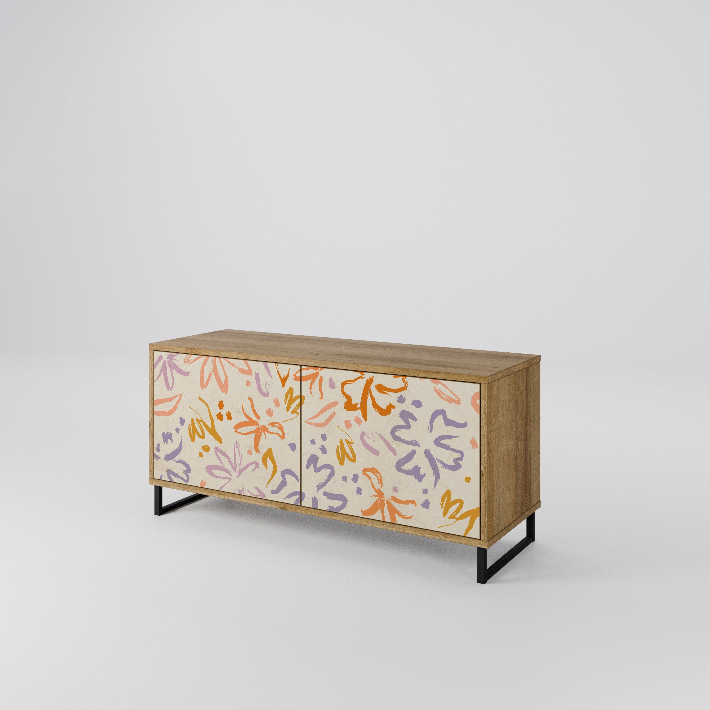 SPRING WHIMSY Mueble de TV Compacto de 2 puertas