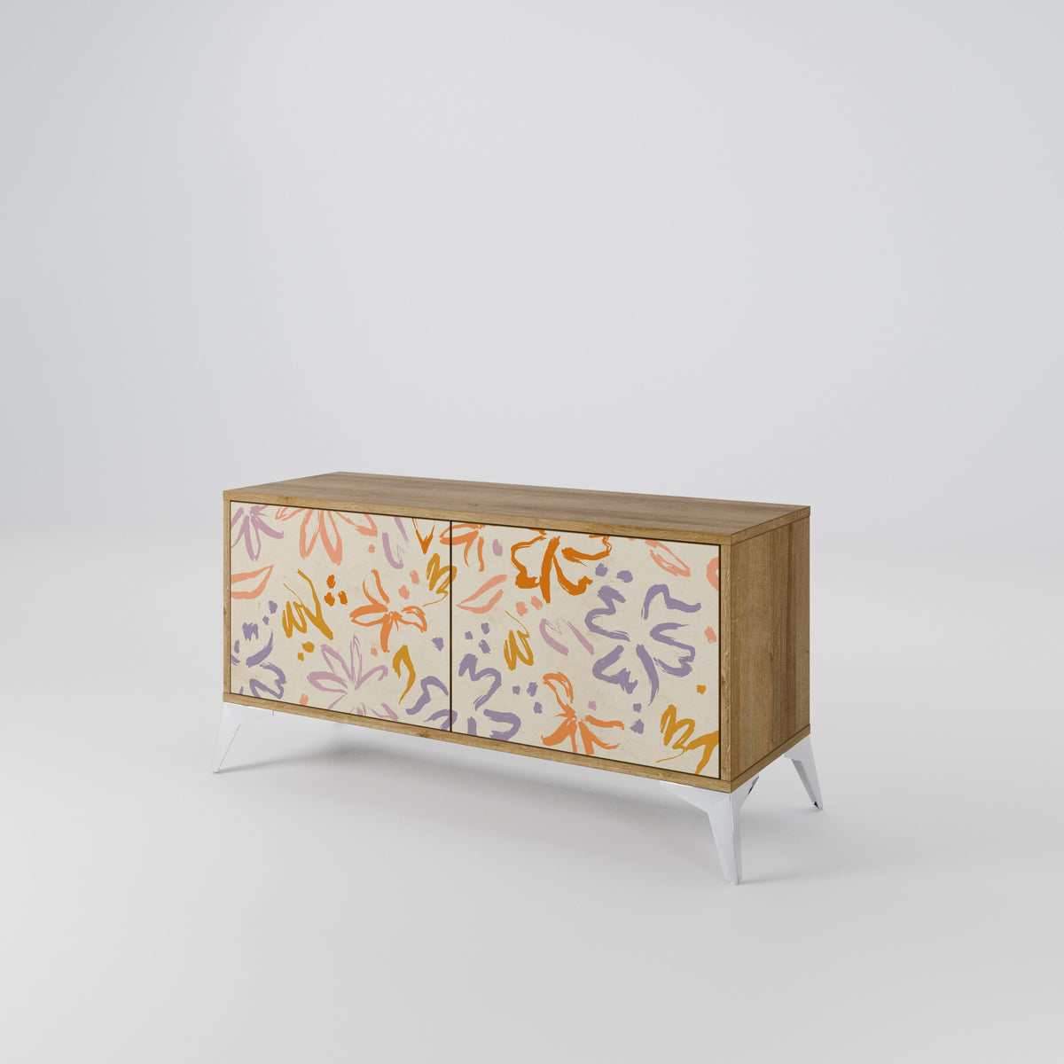 SPRING WHIMSY Mueble de TV Compacto de 2 puertas