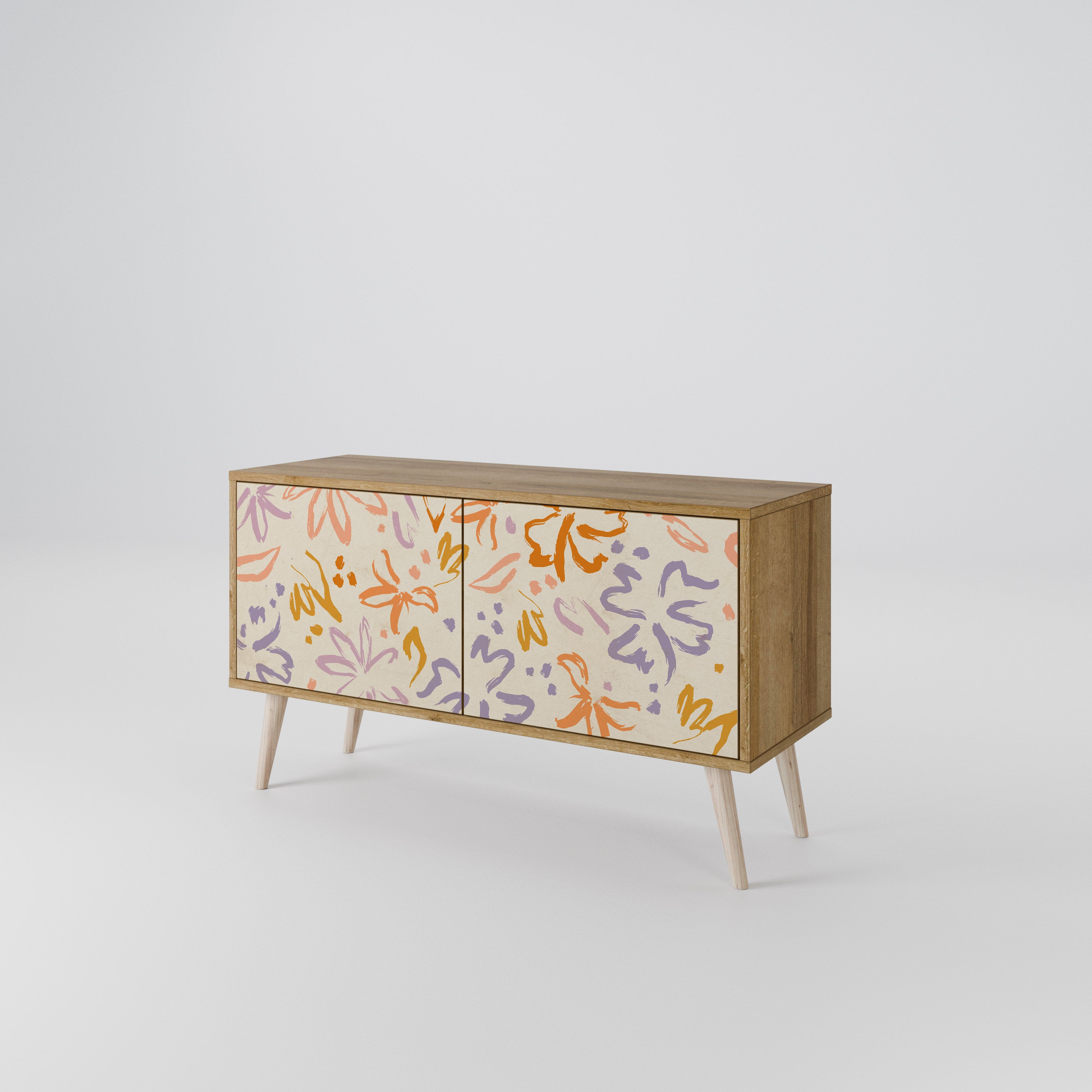 SPRING WHIMSY Mueble de TV Compacto de 2 puertas