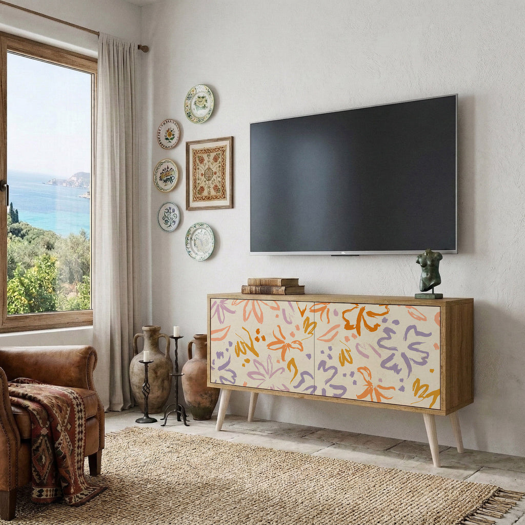 SPRING WHIMSY Mueble de TV Compacto de 2 puertas