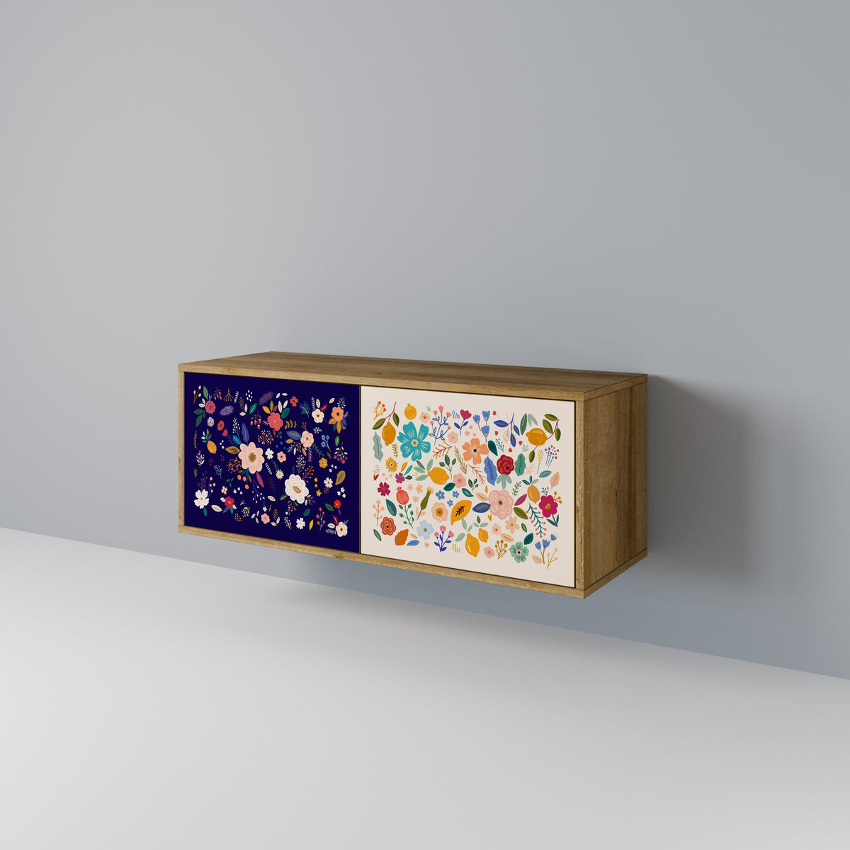 FLORAL COMBINATION Mueble de TV Compacto de 2 puertas