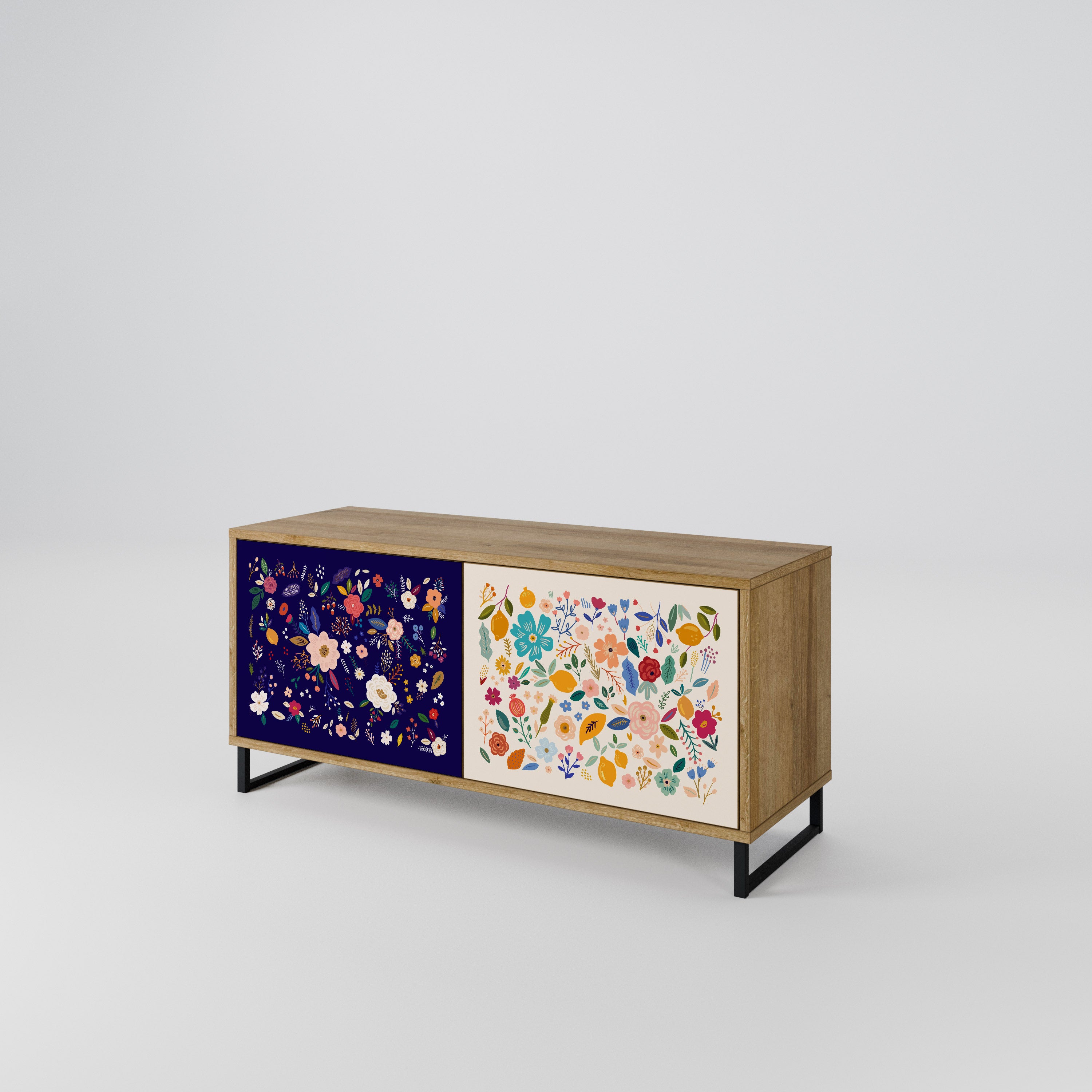FLORAL COMBINATION Mueble de TV Compacto de 2 puertas